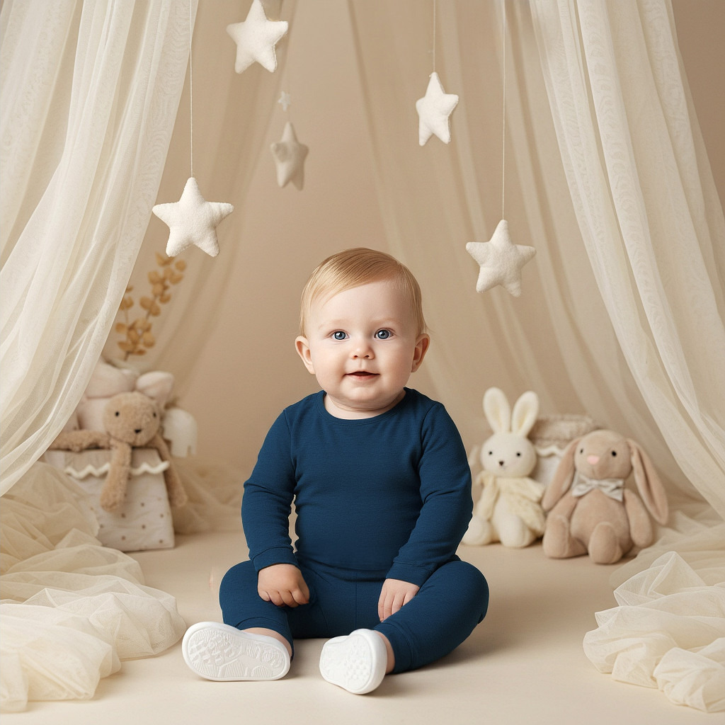 بنطلون بيجاما وتيشيرت سادة بأكمام طويلة من جونيورز-baby-girls-clothing-nightwear-pyjamasets-image-7