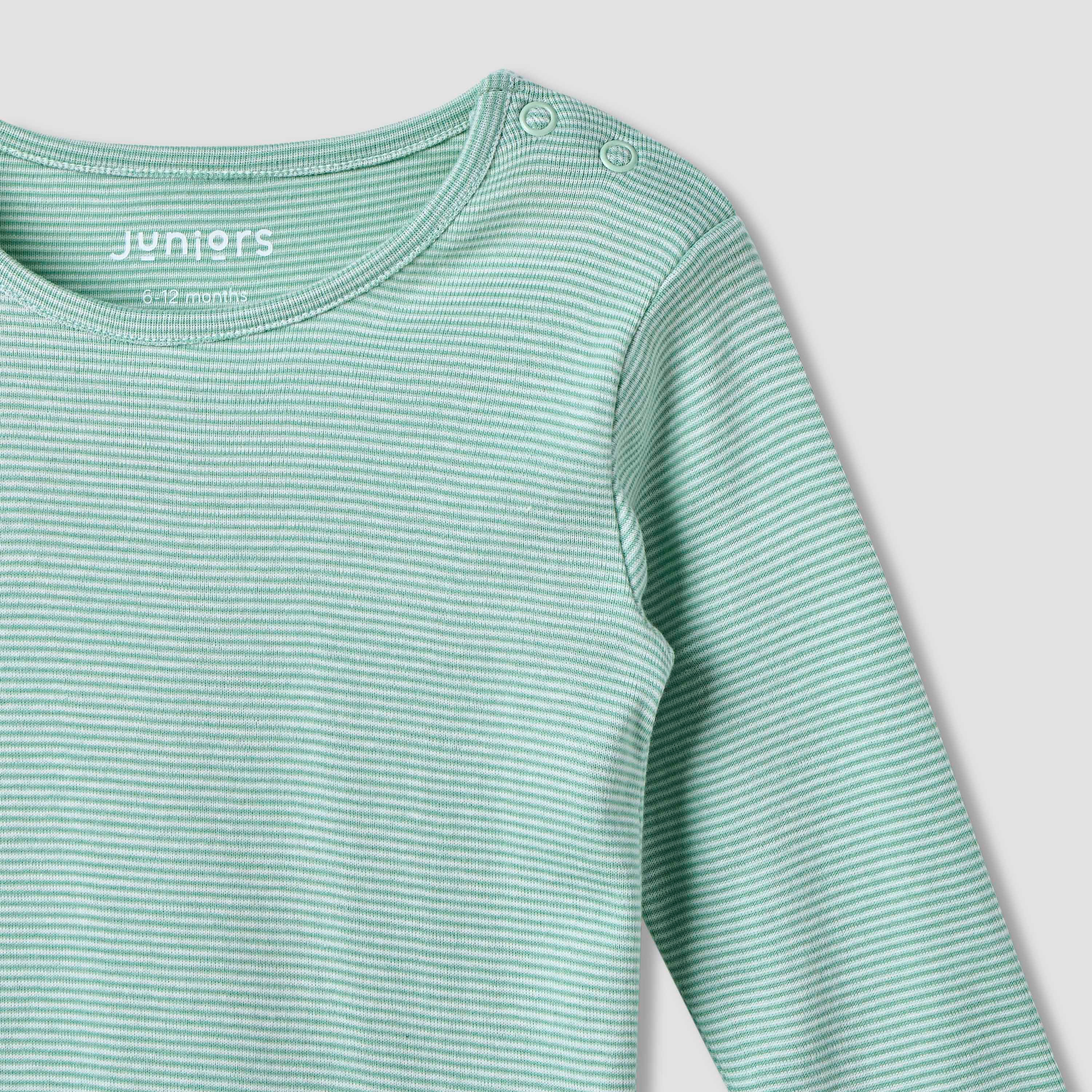 Juniors Striped Long Sleeves T-shirt and Pyjama Set-baby-girls-clothing-nightwear-pyjamasets-image-4