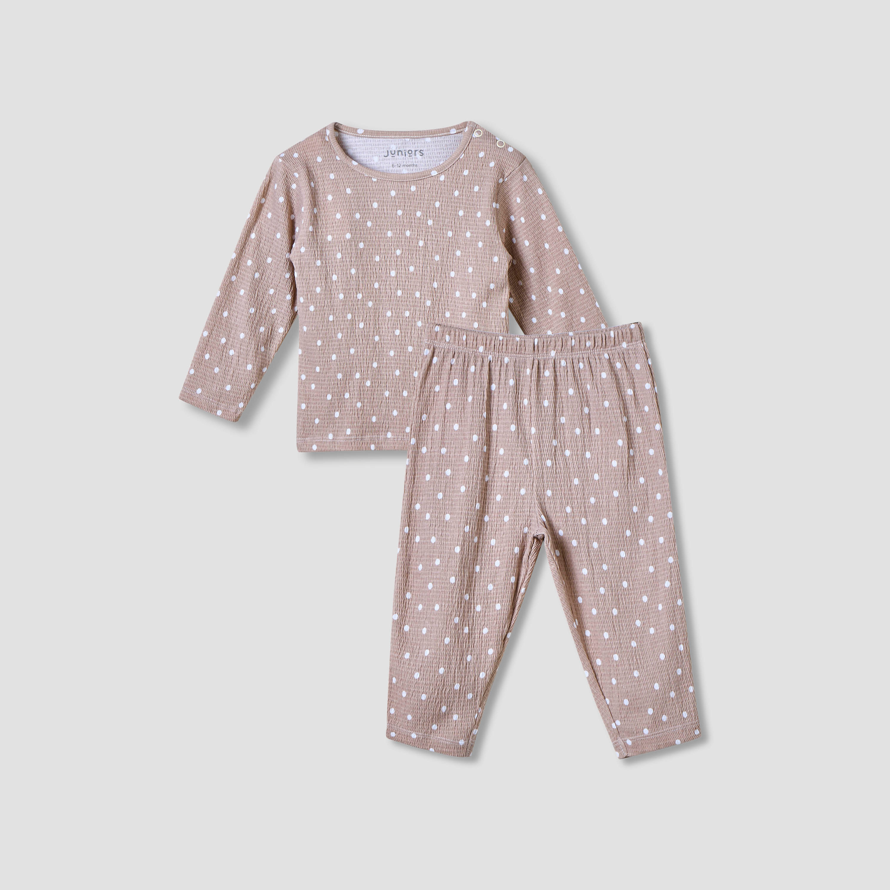 Juniors All-Over Polka Dot Print T-shirt and Pyjama Set-baby-girls-clothing-nightwear-pyjamasets-image-2