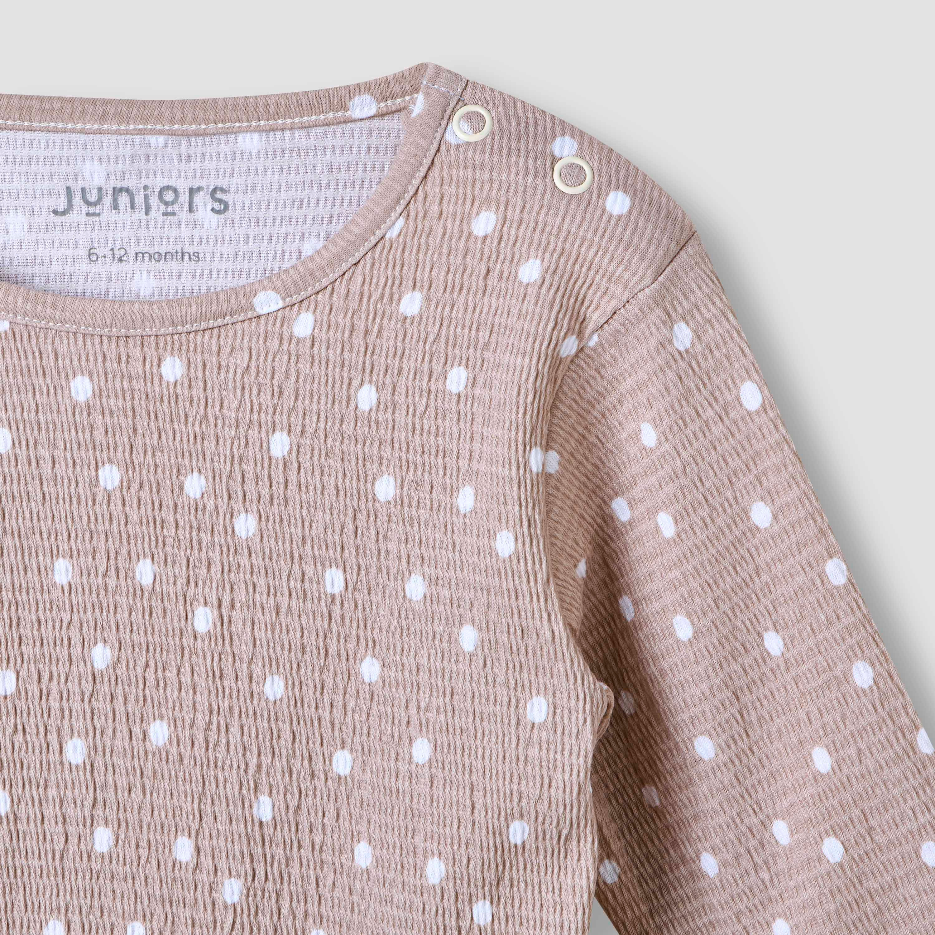 Juniors All-Over Polka Dot Print T-shirt and Pyjama Set-baby-girls-clothing-nightwear-pyjamasets-image-5
