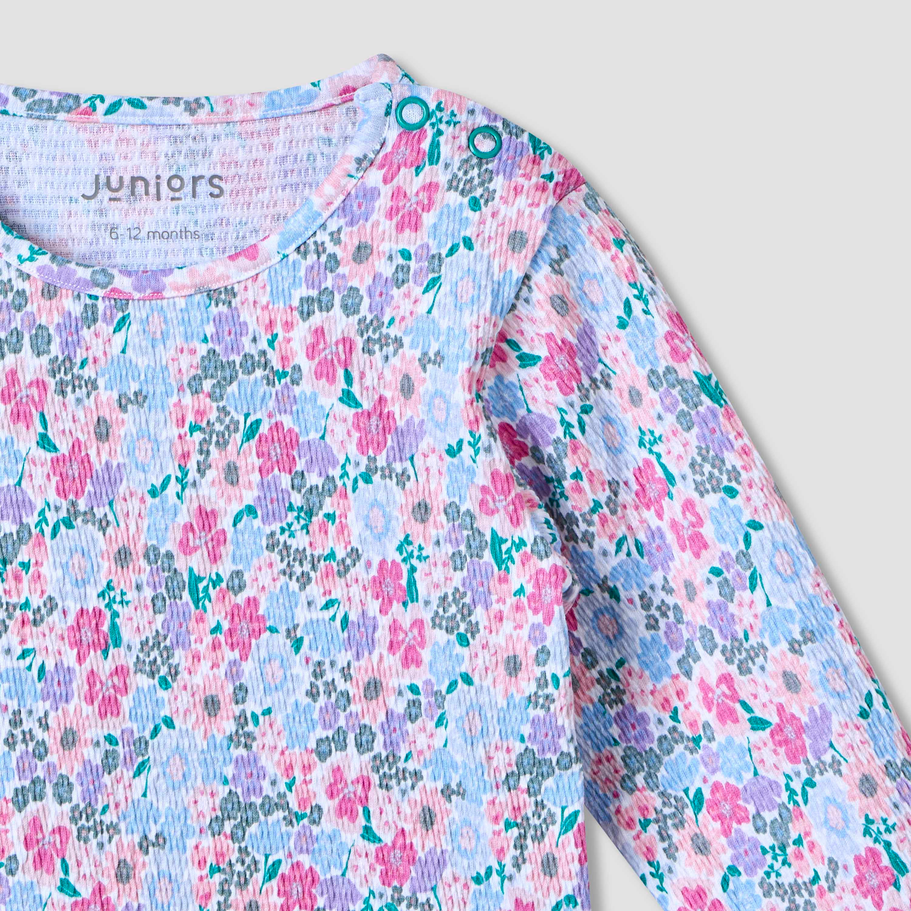 طقم بنطلون بيجاما وتيشيرت بطبعات أزهار من جونيورز-baby-girls-clothing-nightwear-pyjamasets-image-4