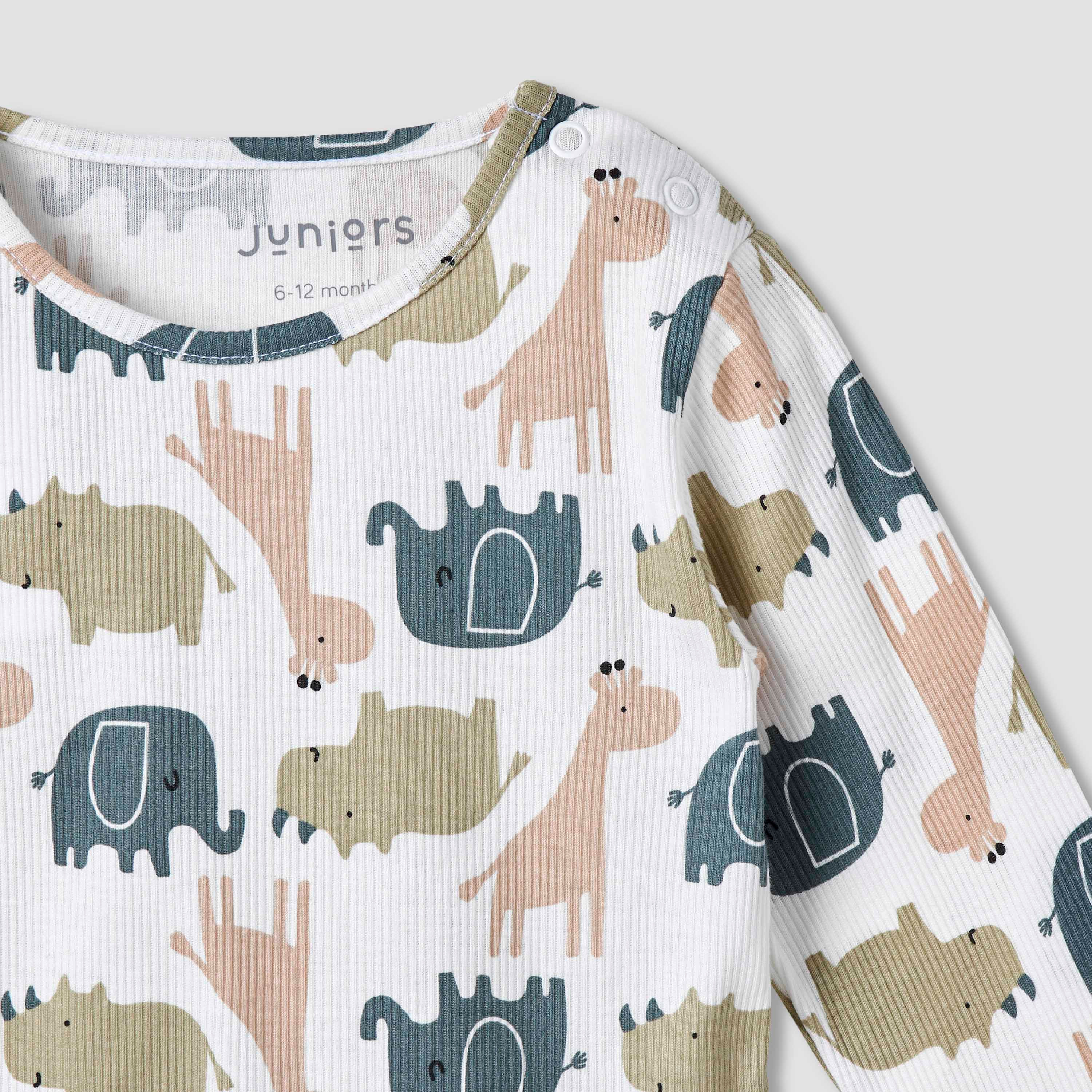 Juniors All-Over Wild Animal Print T-shirt and Pyjama Set-baby-girls-clothing-nightwear-pyjamasets-image-4
