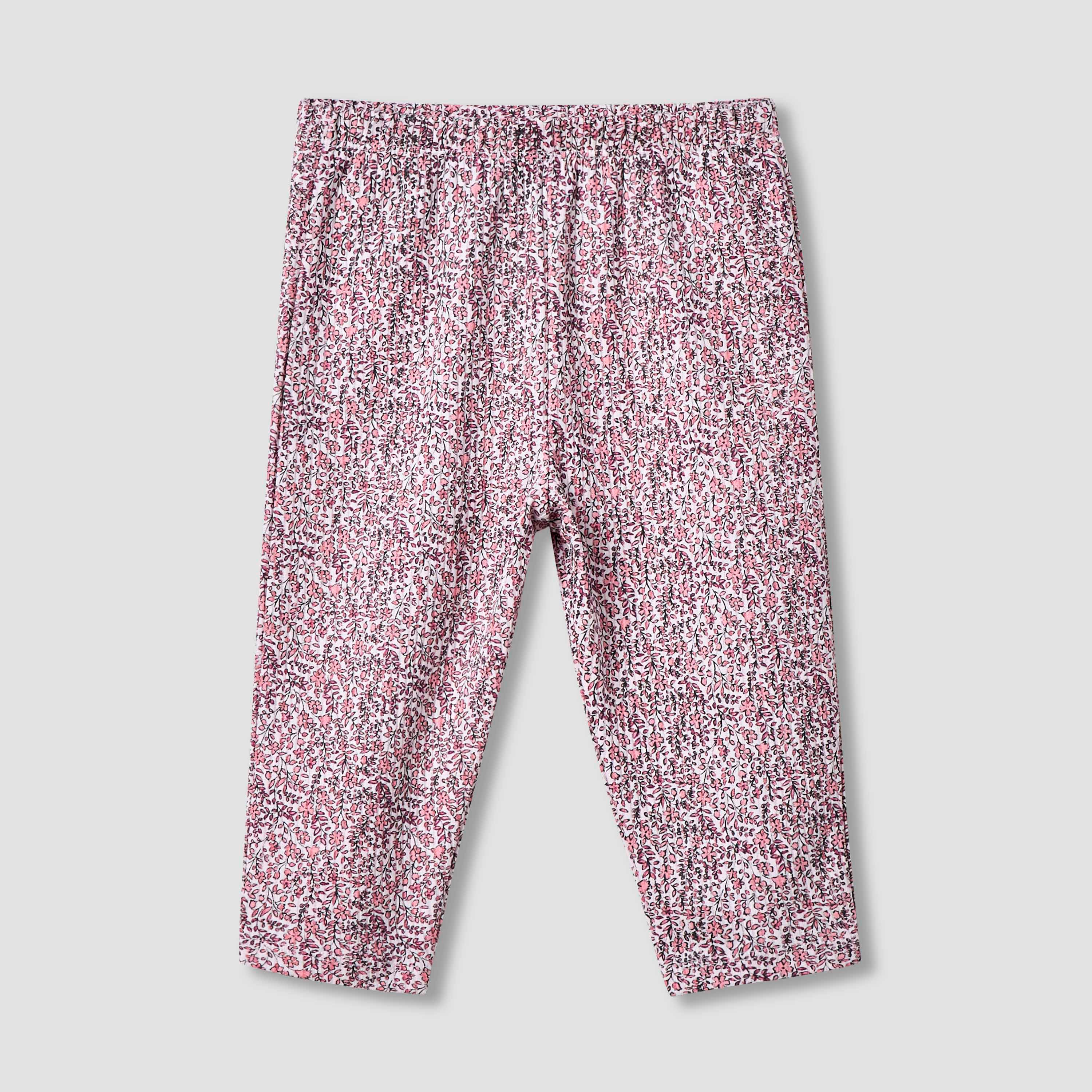 طقم بنطلون بيجاما وتيشيرت بطبعات أزهار من جونيورز-baby-girls-clothing-nightwear-pyjamasets-image-3