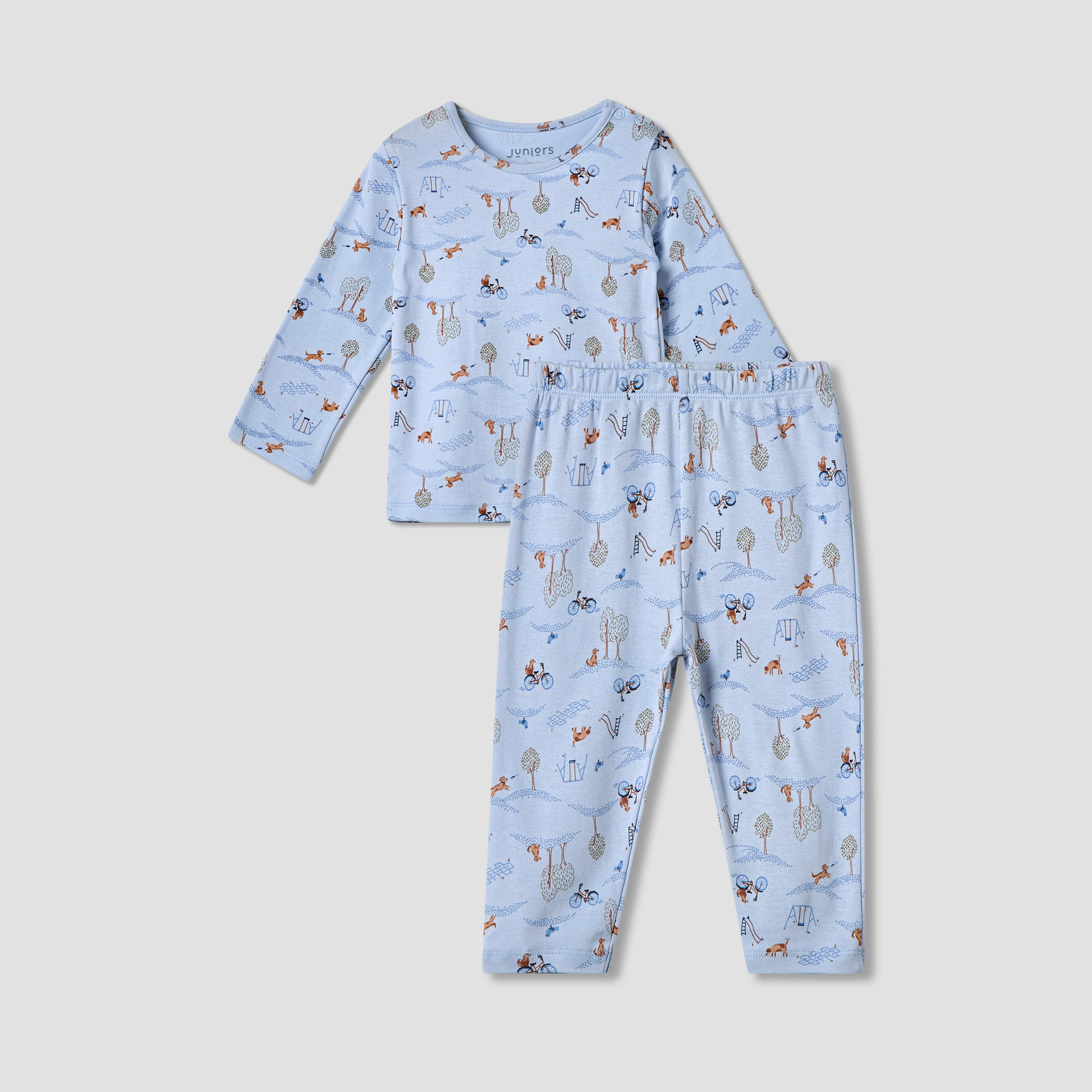 Juniors All-Over Print T-shirt and Pyjama Set-baby-girls-clothing-nightwear-pyjamasets-image-1