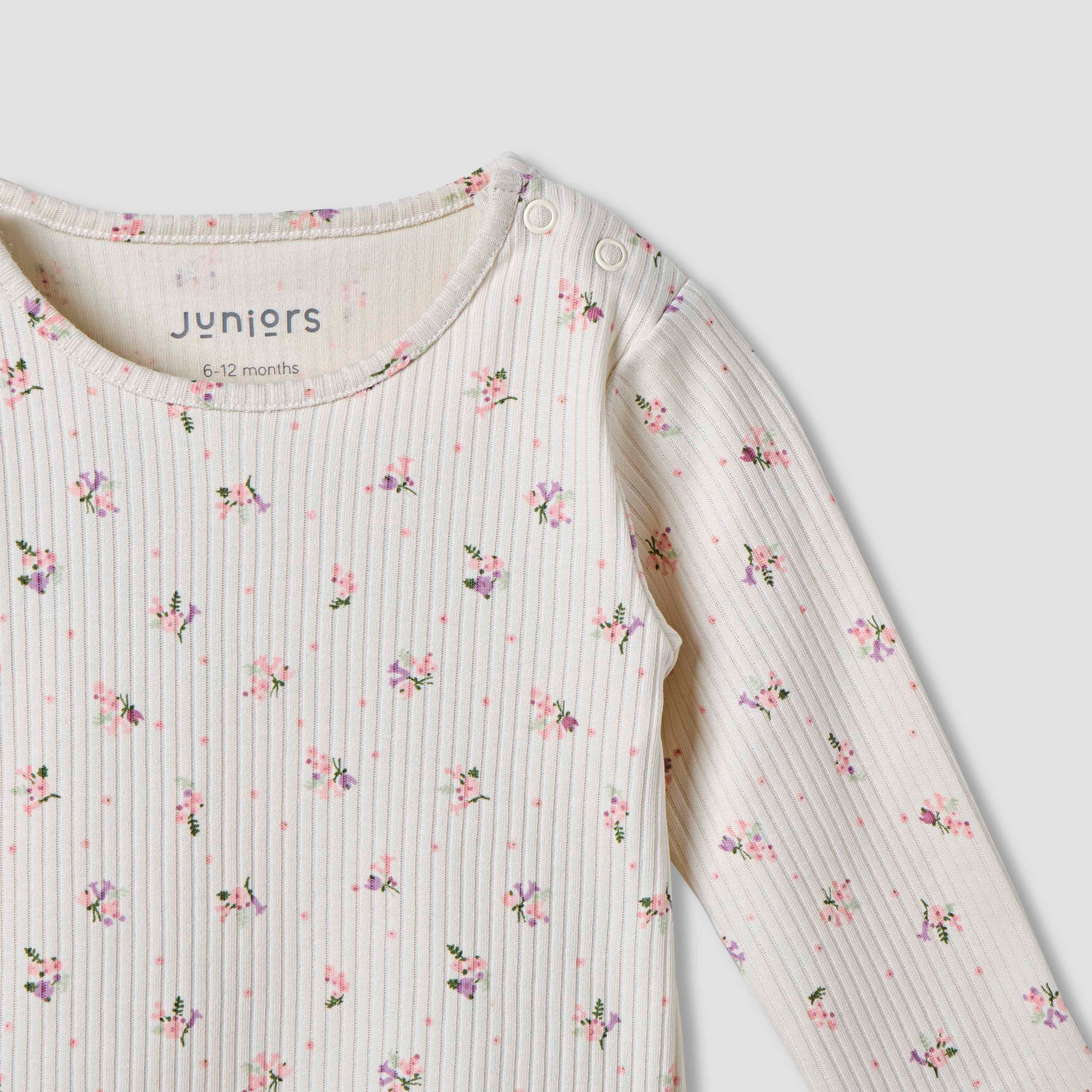 Juniors All-Over Floral Print T-shirt and Pyjama Set-baby-girls-clothing-nightwear-pyjamasets-image-4