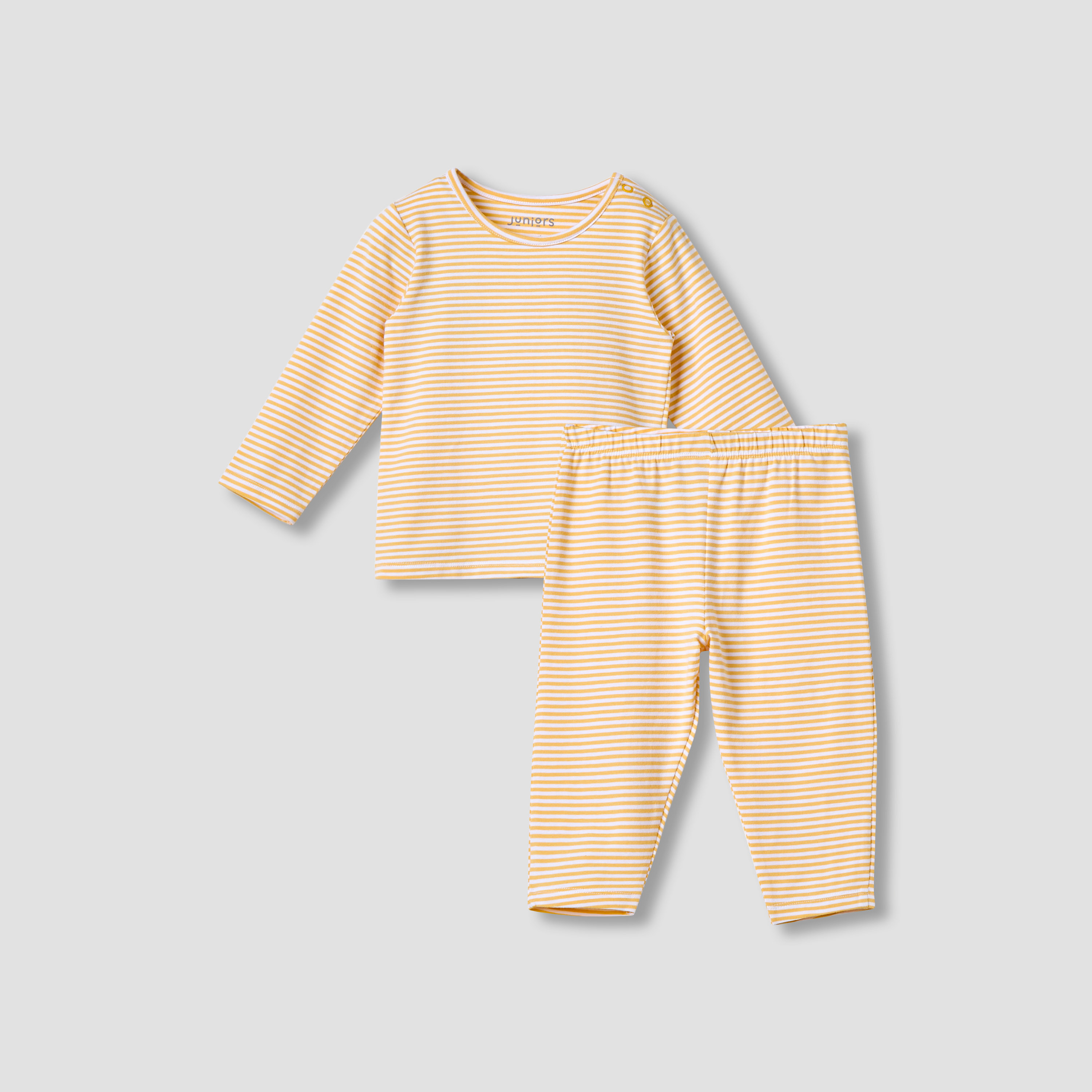 Juniors Striped T-shirt and Pyjama Set-baby-girls-clothing-nightwear-pyjamasets-image-1