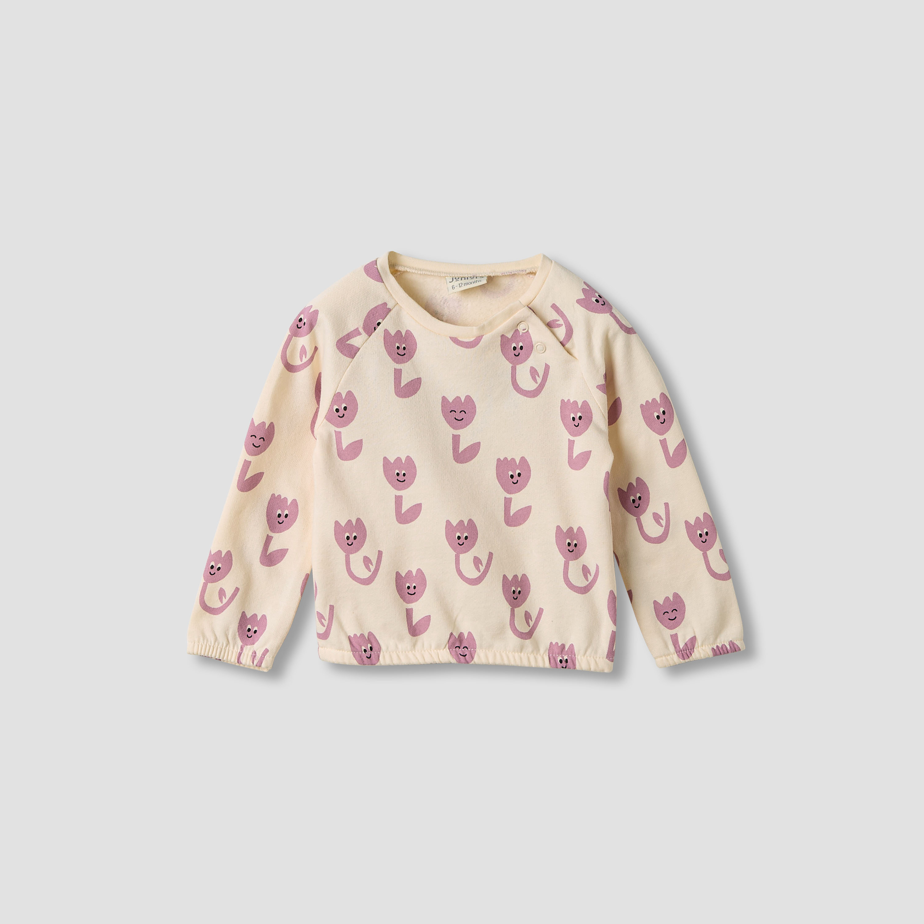 Juniors Floral Print Long Sleeve T-shirt and Elasticated Pyjama Set-baby-girls-clothing-nightwear-pyjamasets-image-2
