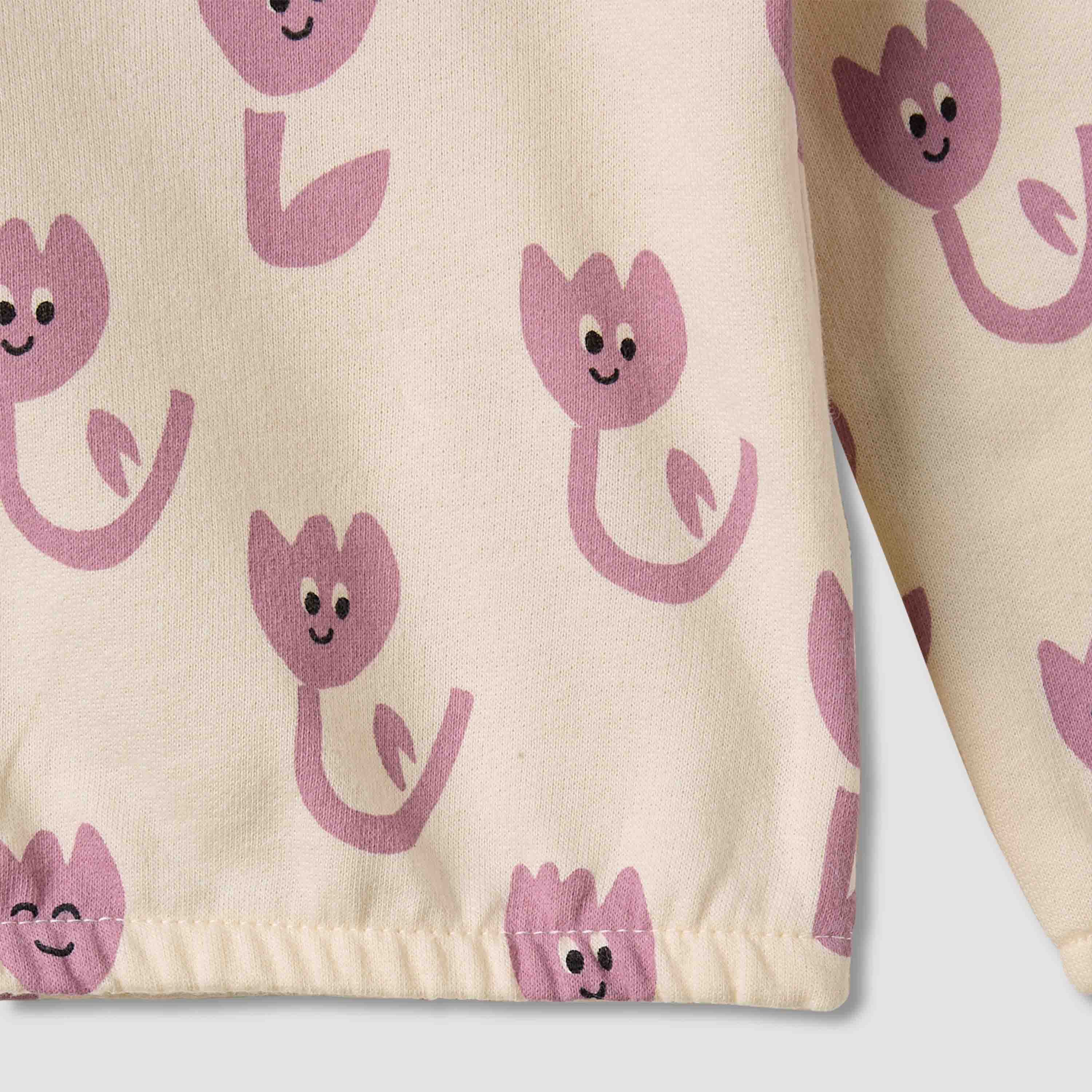 Juniors Floral Print Long Sleeve T-shirt and Elasticated Pyjama Set-baby-girls-clothing-nightwear-pyjamasets-image-5