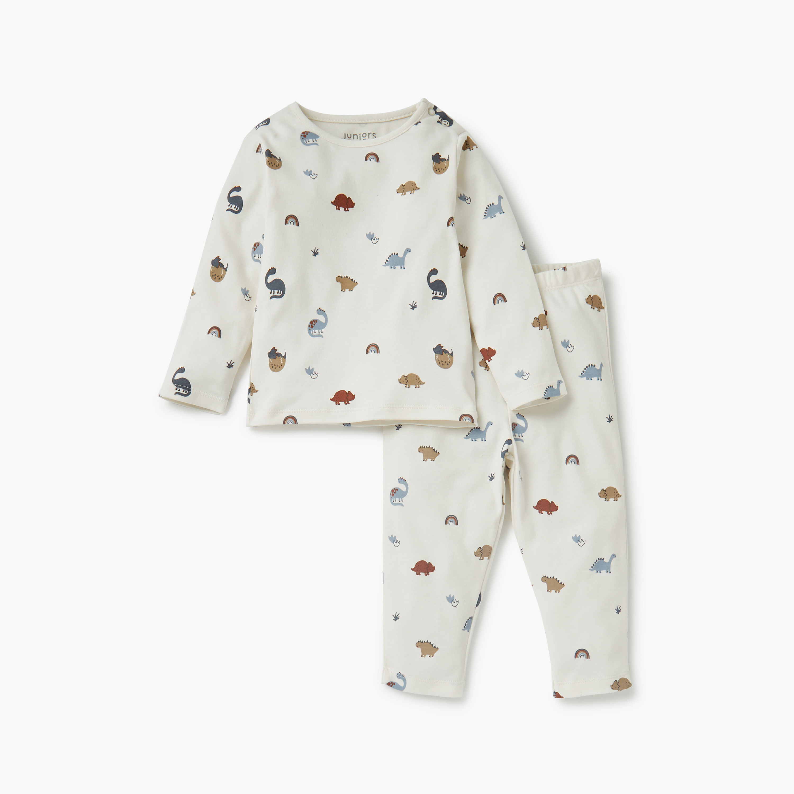طقم بنطلون بيجاما وتيشيرت بطبعات من جونيورز-baby-boys-clothing-nightwear-pyjamasets-image-1