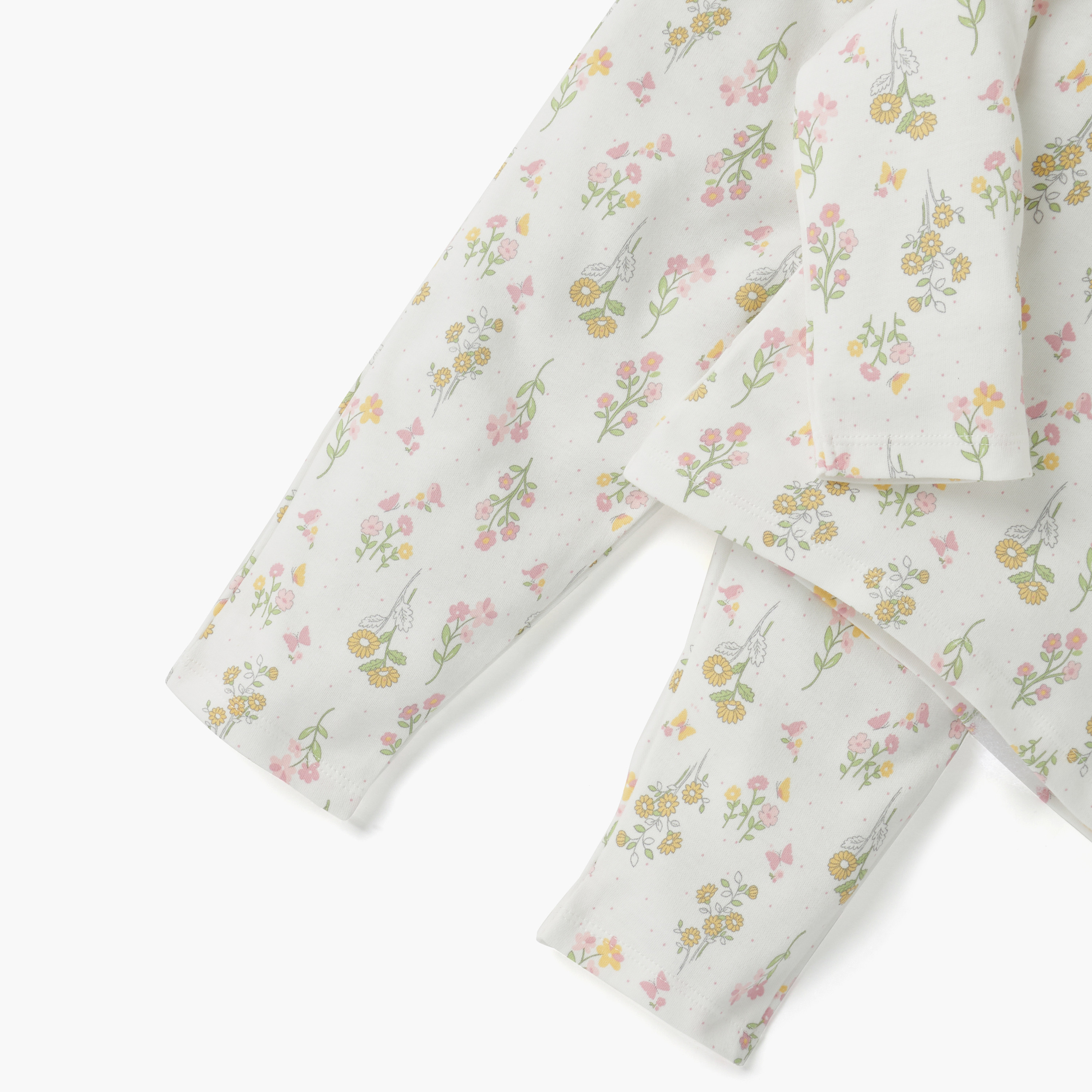 Juniors Printed Ribbed T-shirt and Pyjama Set-baby-girls-clothing-nightwear-pyjamasets-image-5