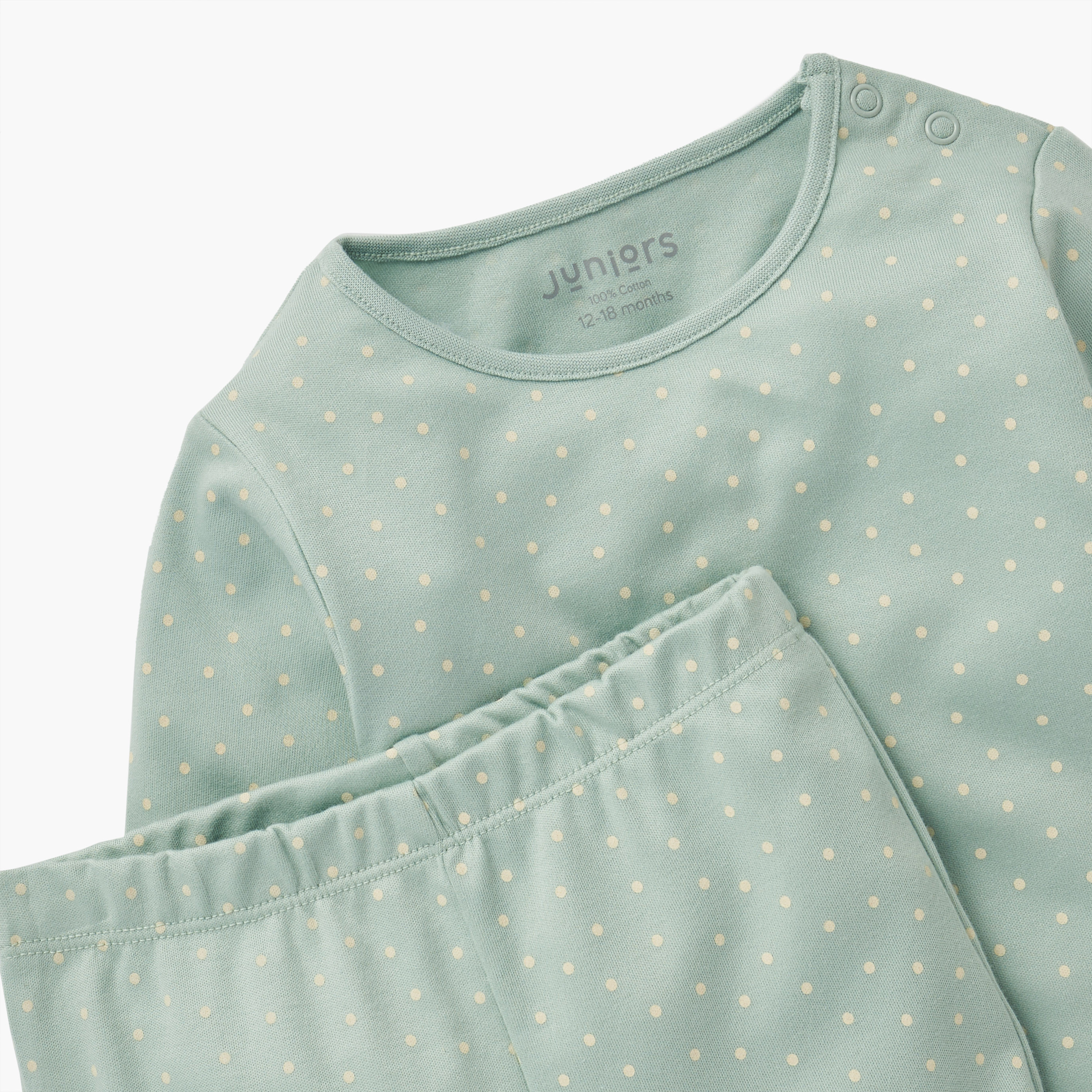 Juniors Polka Dot T-shirt and Pyjama Set-baby-girls-clothing-nightwear-pyjamasets-image-4