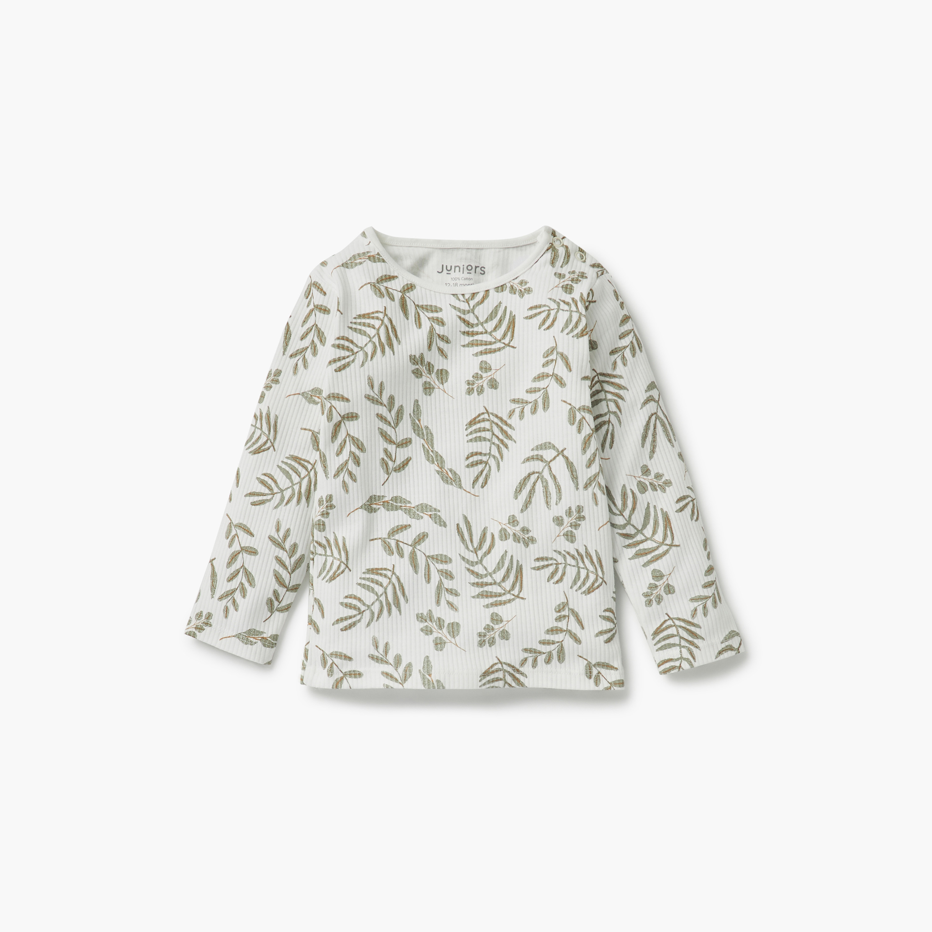 Juniors Floral Print T-shirt and Pyjama Set-baby-girls-clothing-nightwear-pyjamasets-image-2