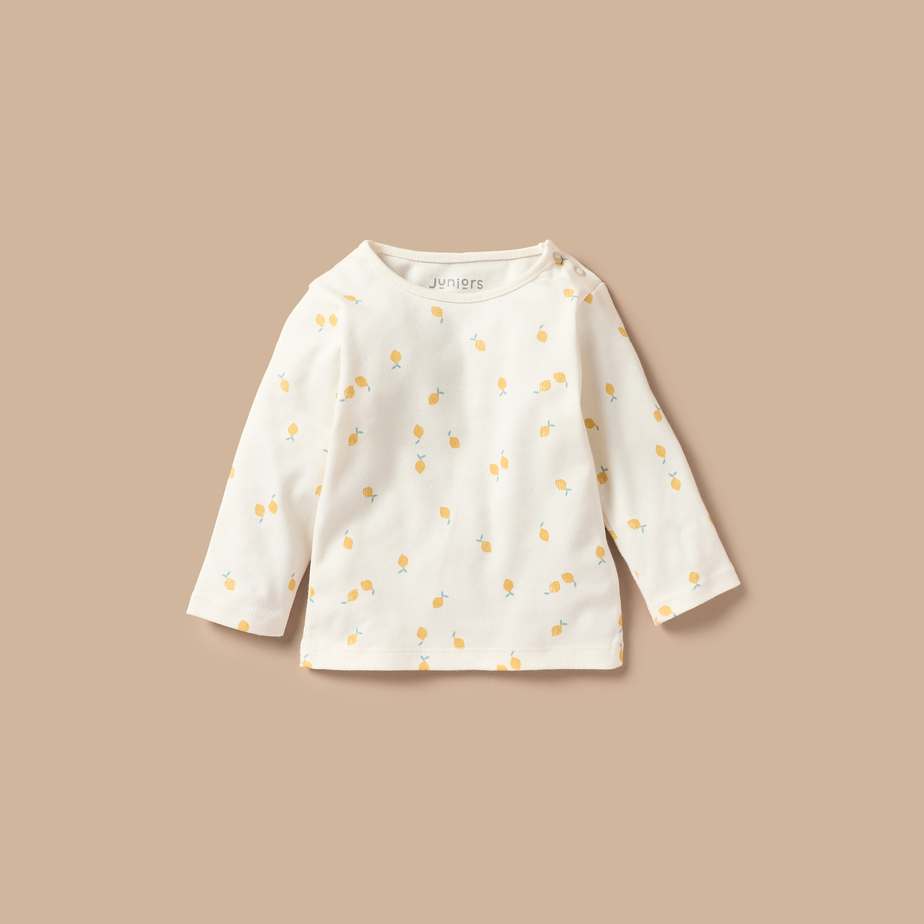 Juniors All-Over Lemon Print T-shirt and Pyjama Set-baby-girls-clothing-nightwear-pyjamasets-image-2