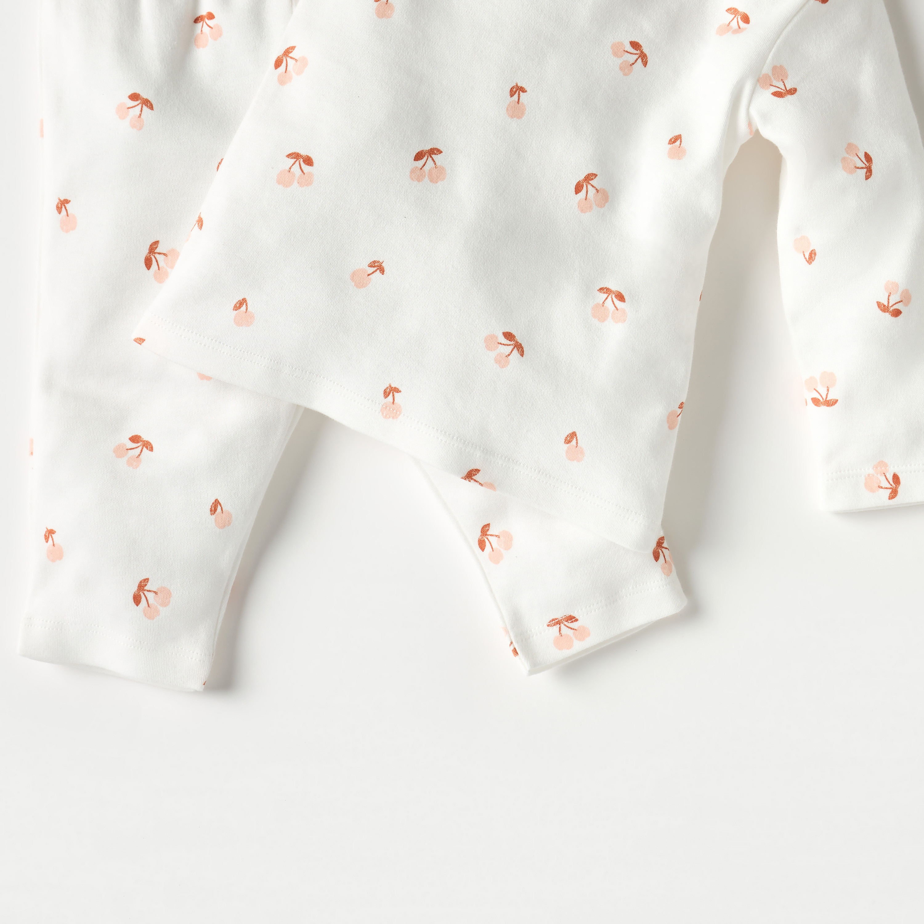 Juniors All-Over Cherry Print Long Sleeves T-shirt and Elasticated Pyjama Set-baby-girls-clothing-nightwear-pyjamasets-image-5