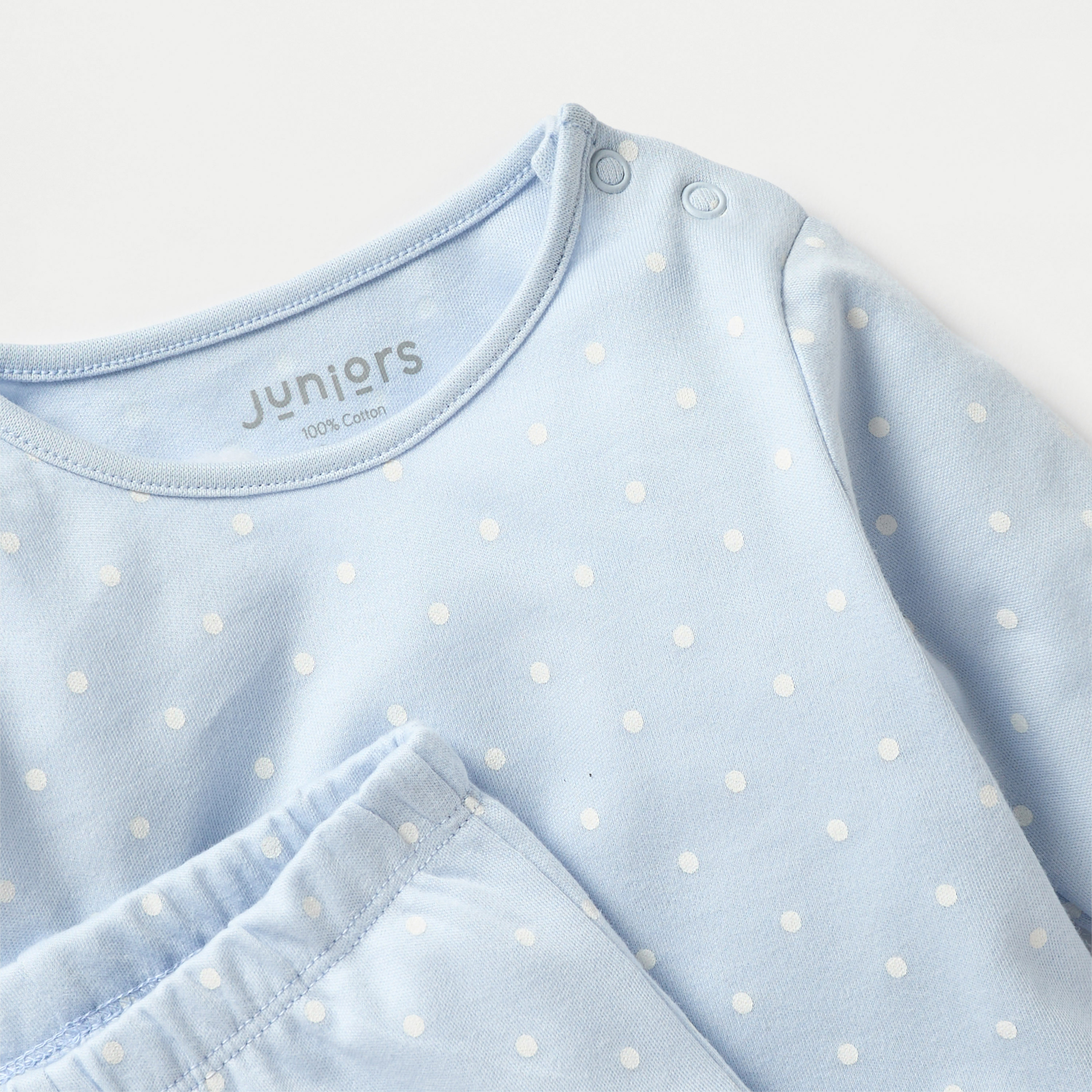 طقم بنطلون بيجاما وتيشيرت بطبعات منقطة من جونيورز-baby-girls-clothing-nightwear-pyjamasets-image-4