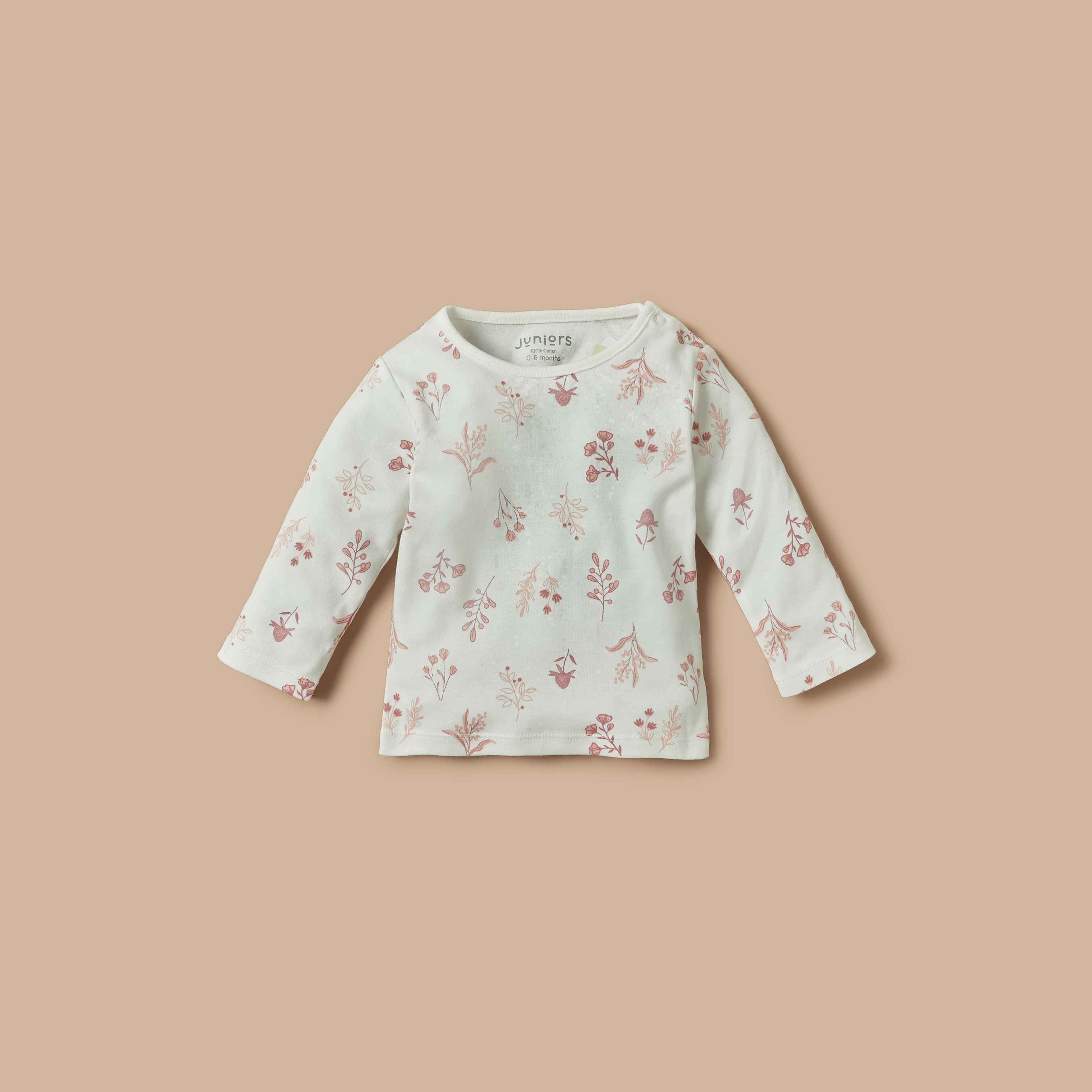 Juniors Floral Print T-shirt and Pyjama Set-baby-girls-clothing-nightwear-pyjamasets-image-2
