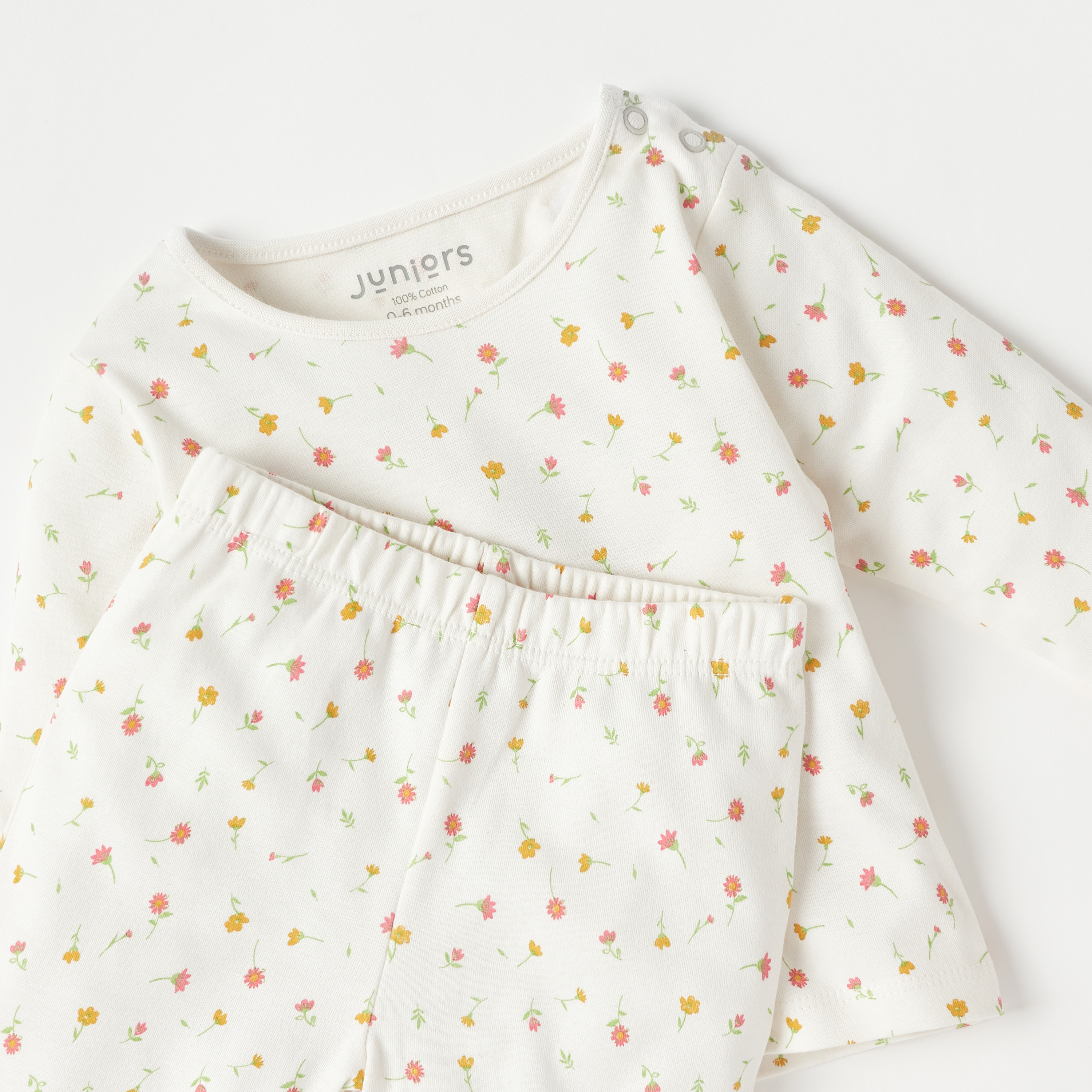 Juniors All-Over Floral Print T-shirt and Pyjama Set-baby-girls-clothing-nightwear-pyjamasets-image-5