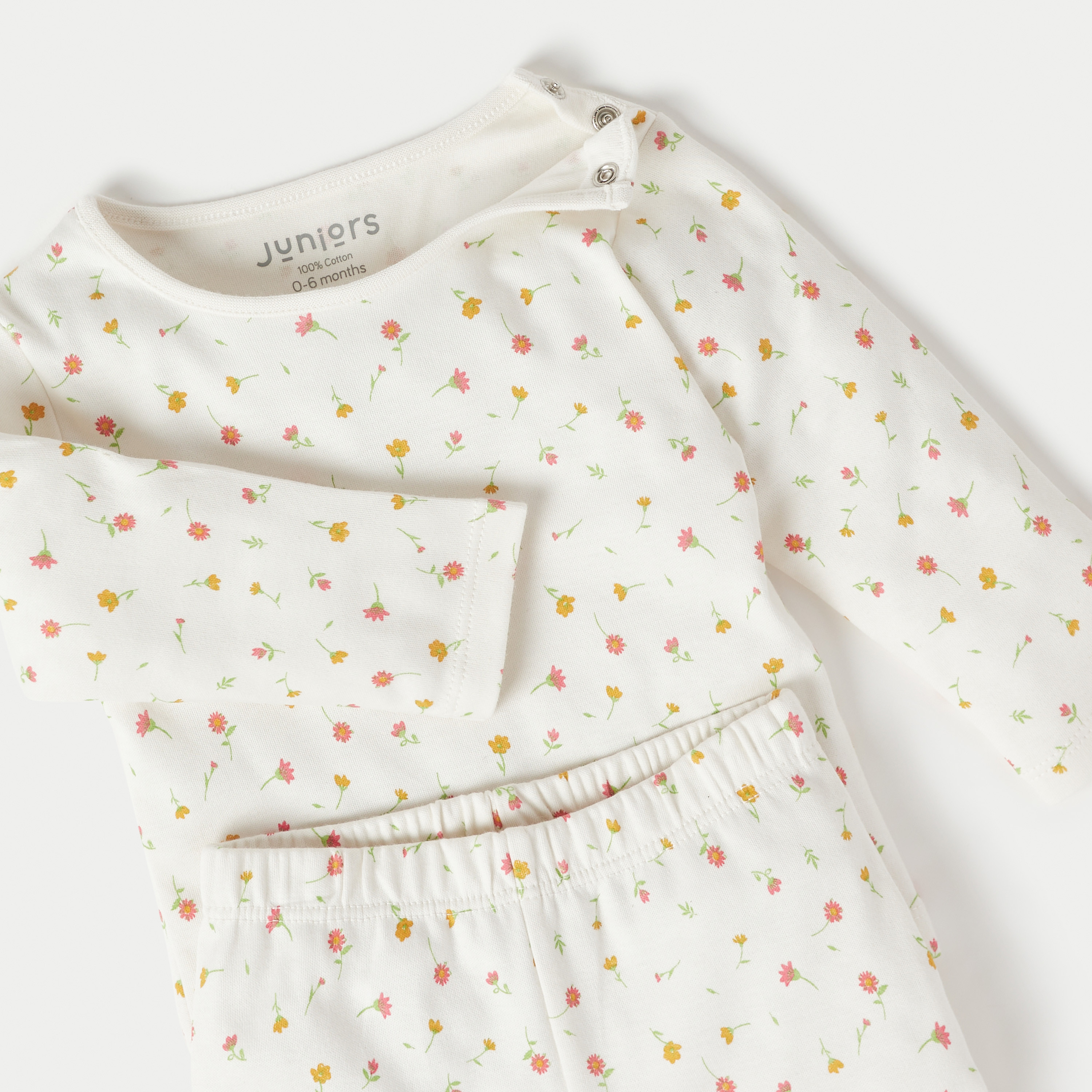 Juniors All-Over Floral Print T-shirt and Pyjama Set-baby-girls-clothing-nightwear-pyjamasets-image-6