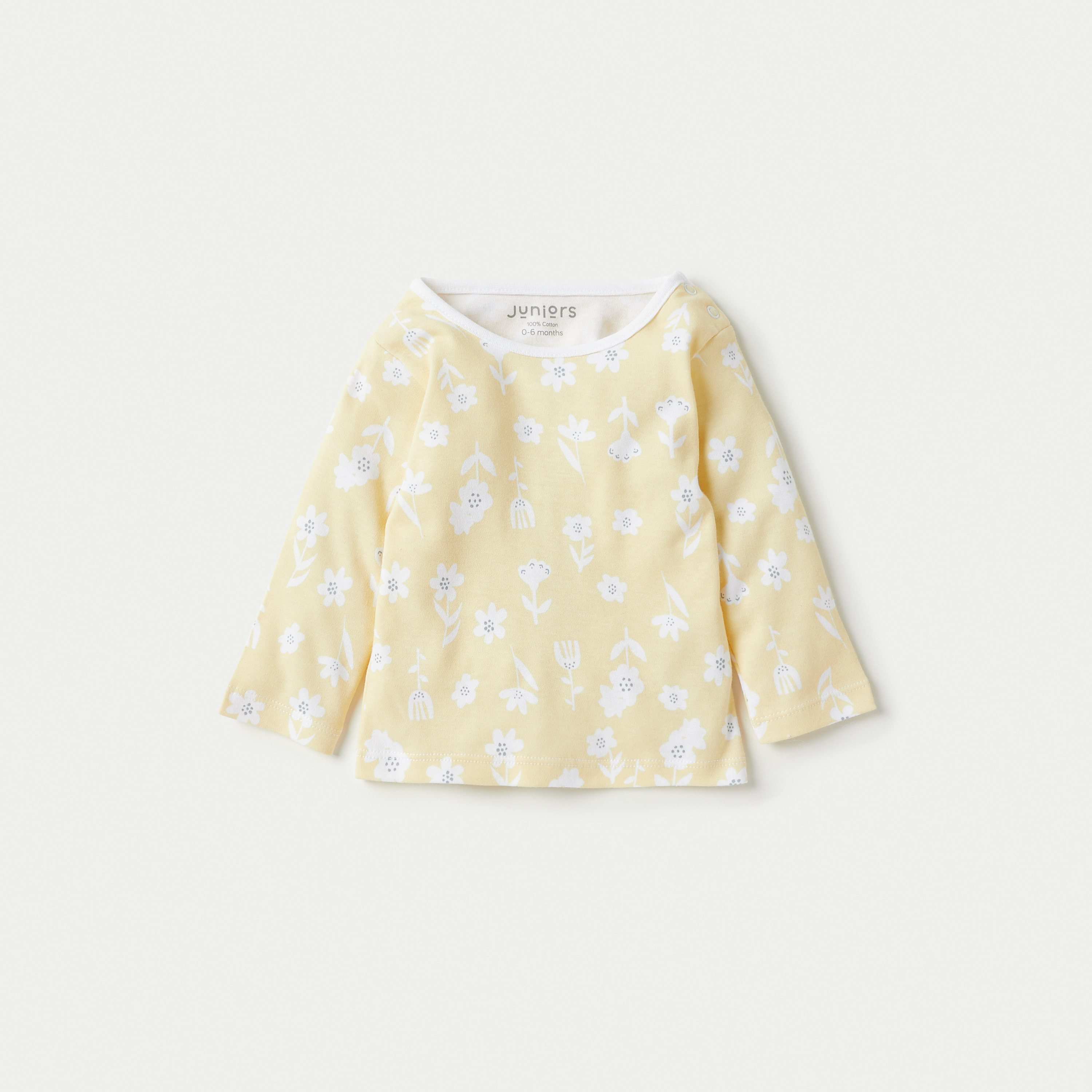 Juniors All-Over Floral Print T-shirt and Pyjama Set-baby-girls-clothing-nightwear-pyjamasets-image-2