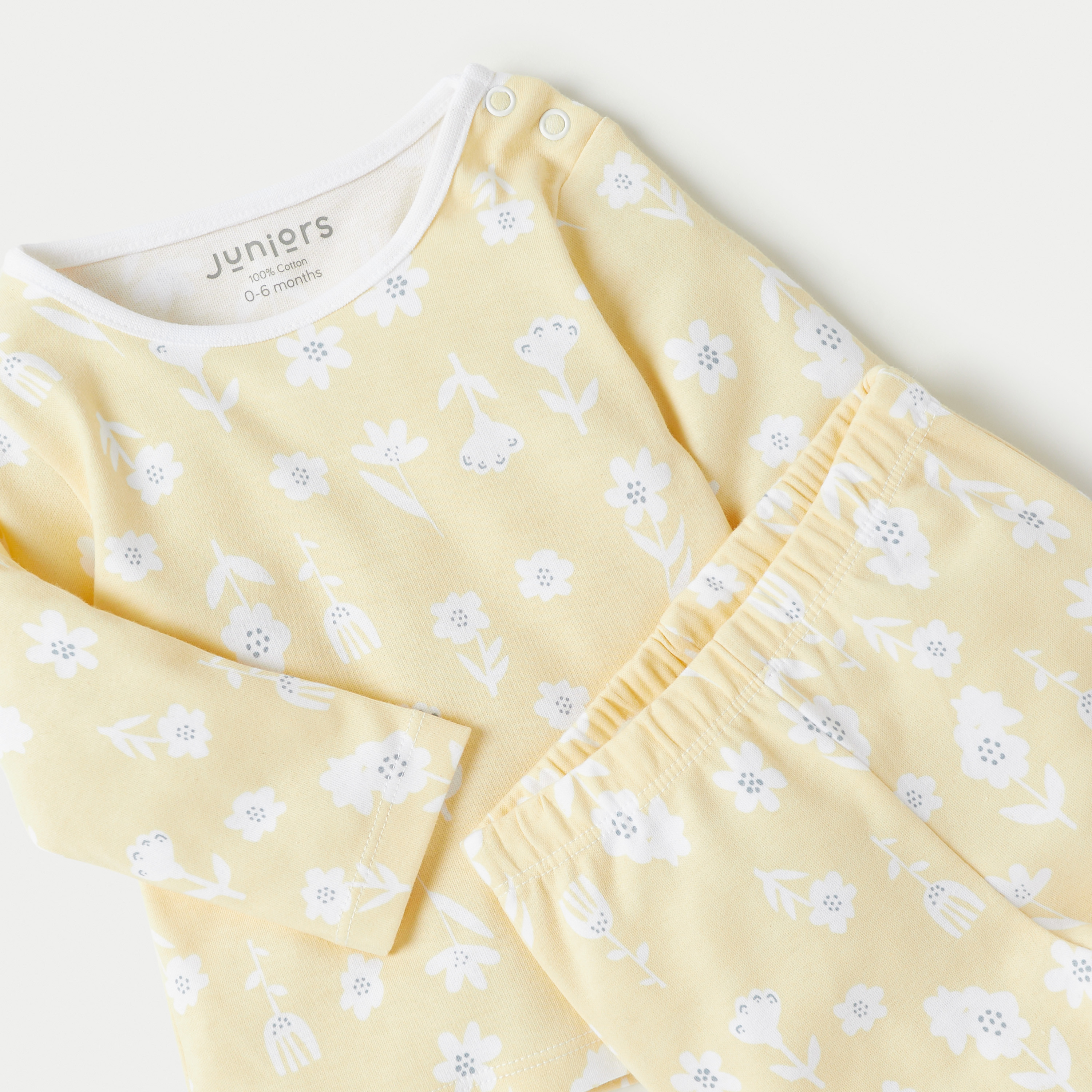 Juniors All-Over Floral Print T-shirt and Pyjama Set-baby-girls-clothing-nightwear-pyjamasets-image-5