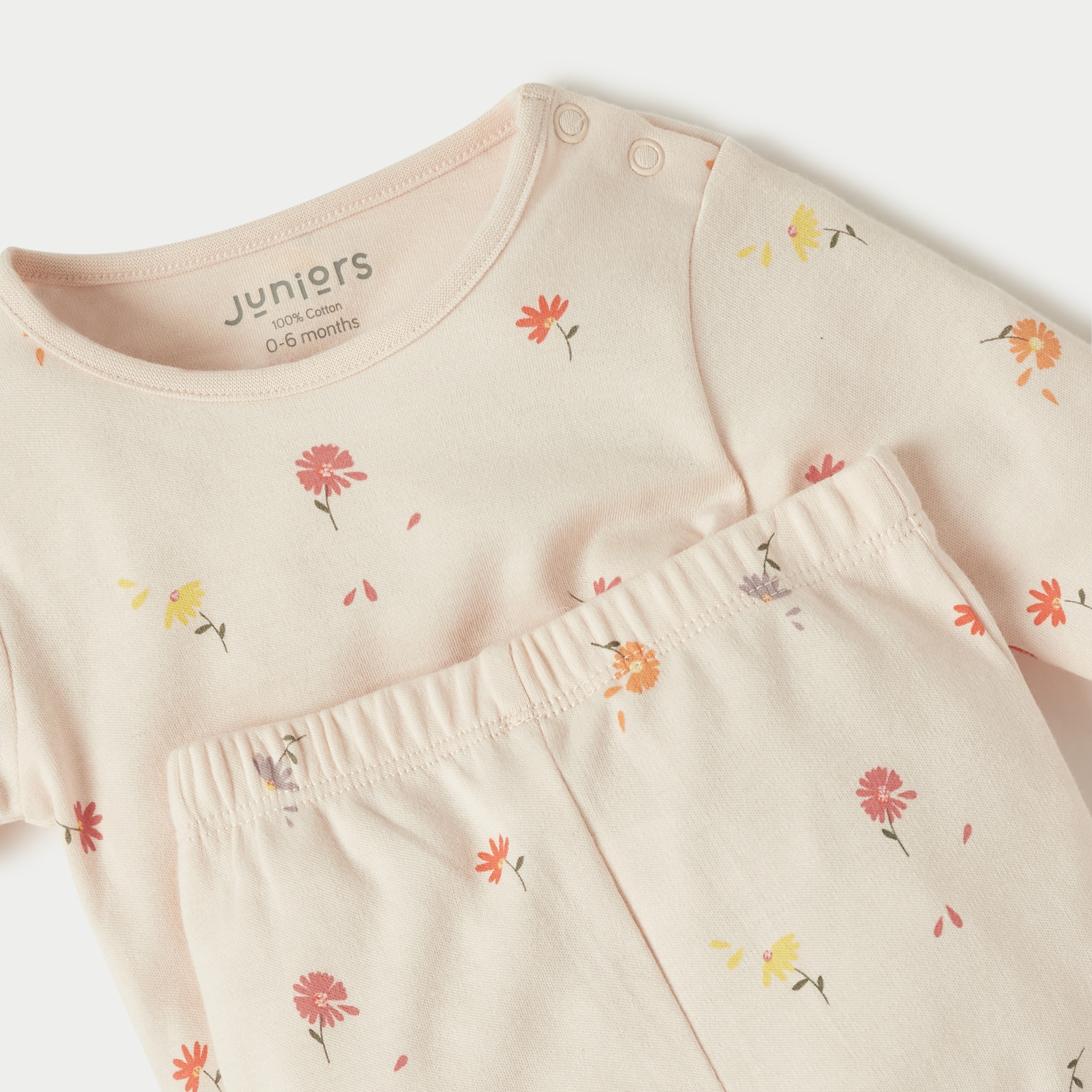 Juniors All-Over Floral Print T-shirt and Pyjama Set-baby-girls-clothing-nightwear-pyjamasets-image-4