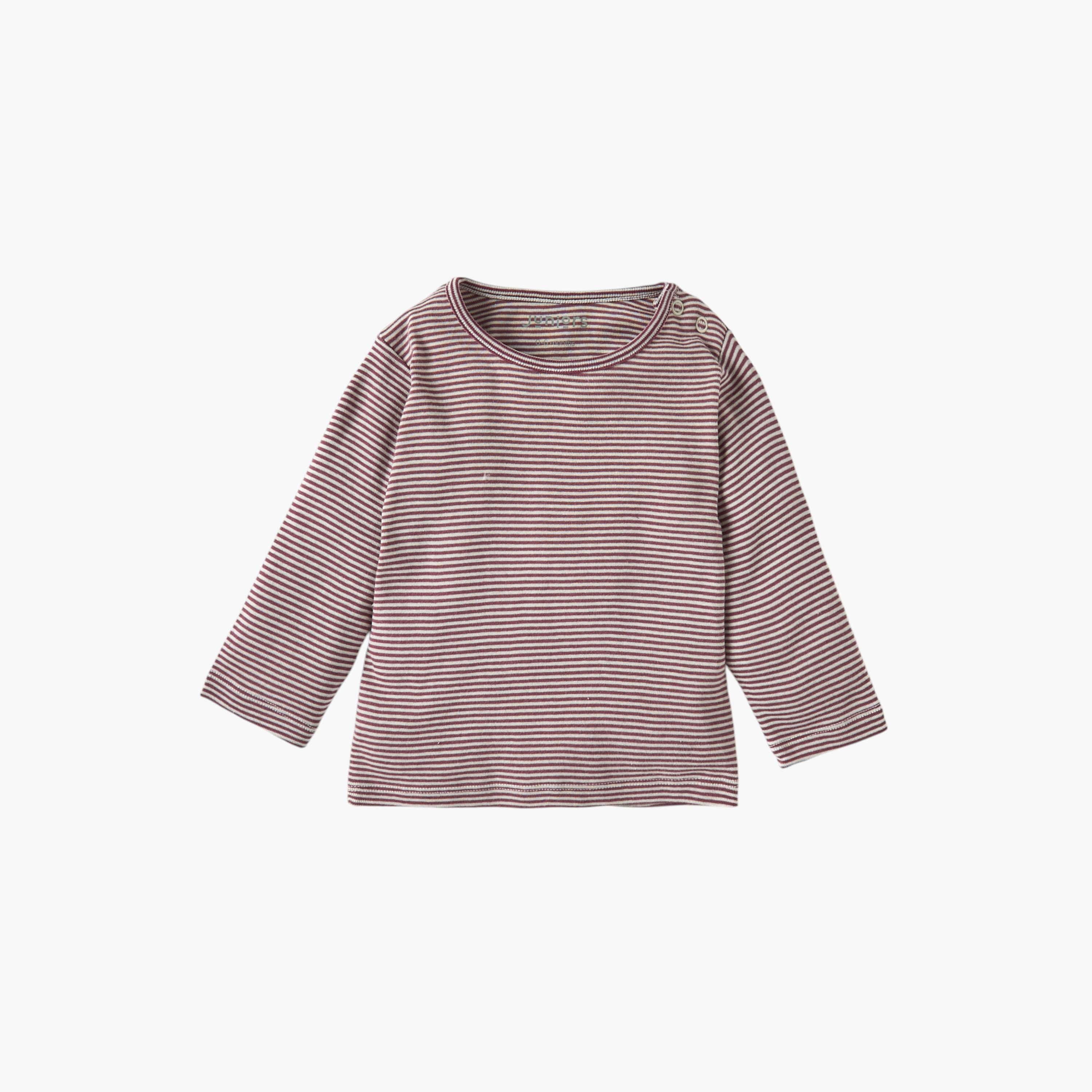 Juniors Striped T-shirt and Pyjama Set-baby-girls-clothing-nightwear-pyjamasets-image-2