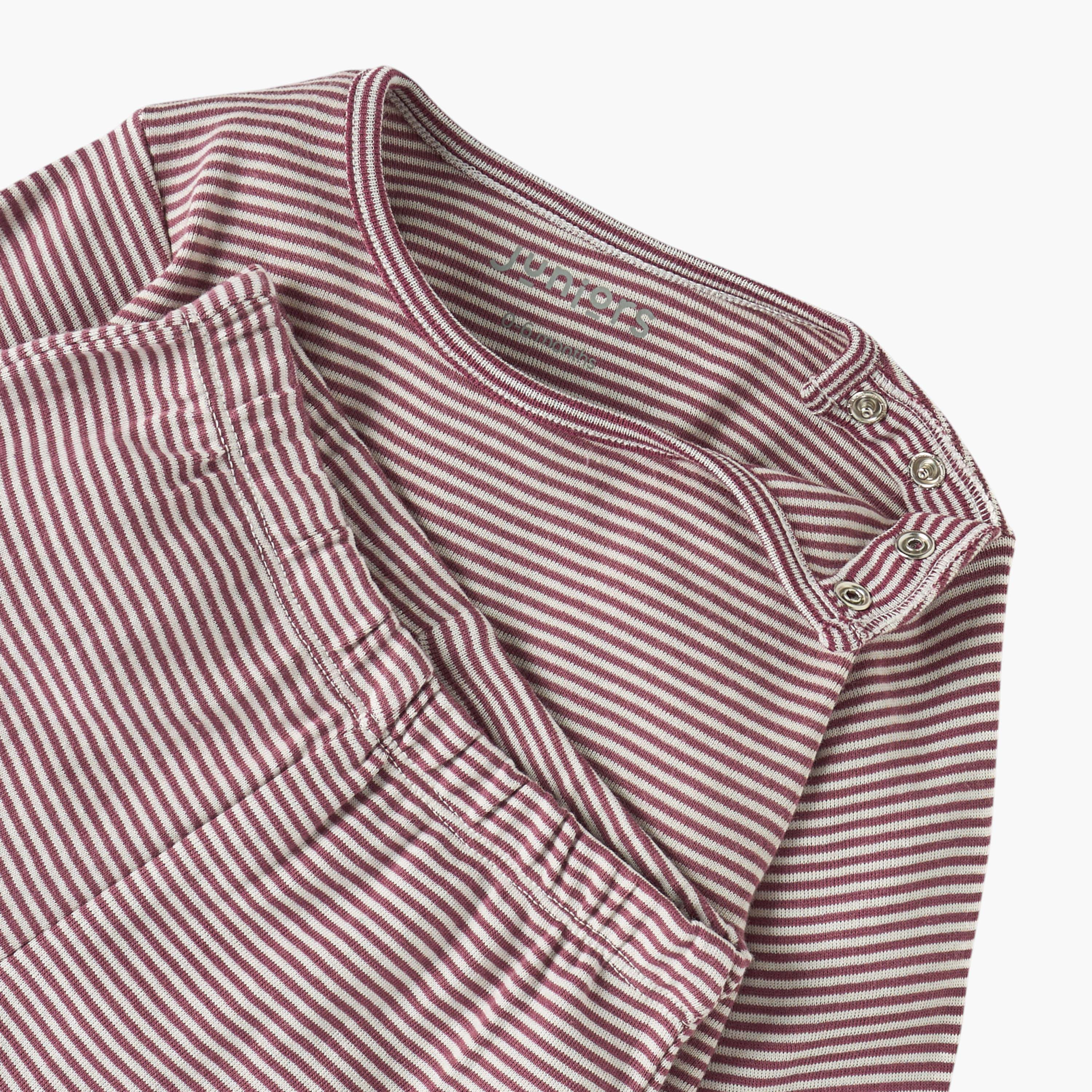 Juniors Striped T-shirt and Pyjama Set-baby-girls-clothing-nightwear-pyjamasets-image-4