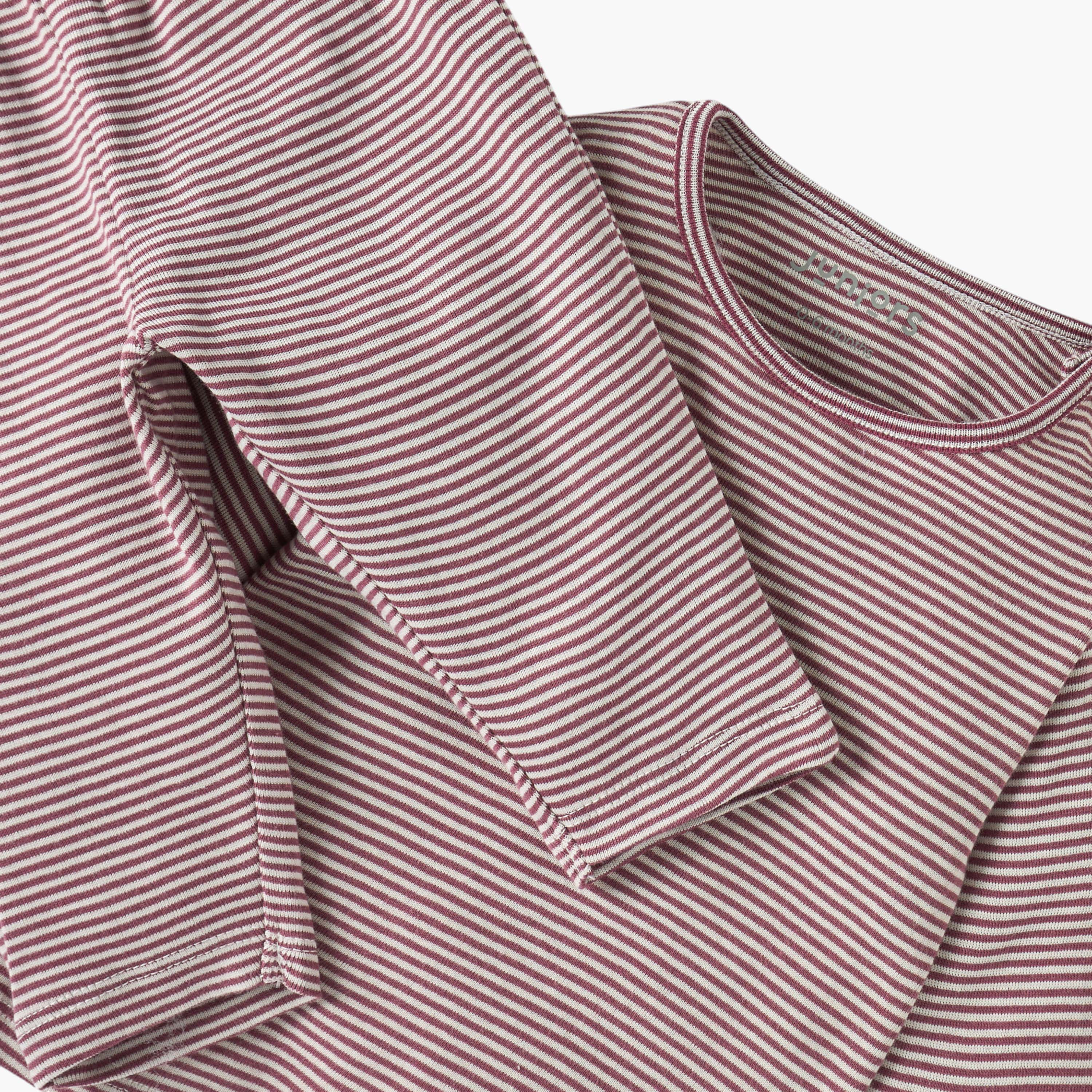 Juniors Striped T-shirt and Pyjama Set-baby-girls-clothing-nightwear-pyjamasets-image-5