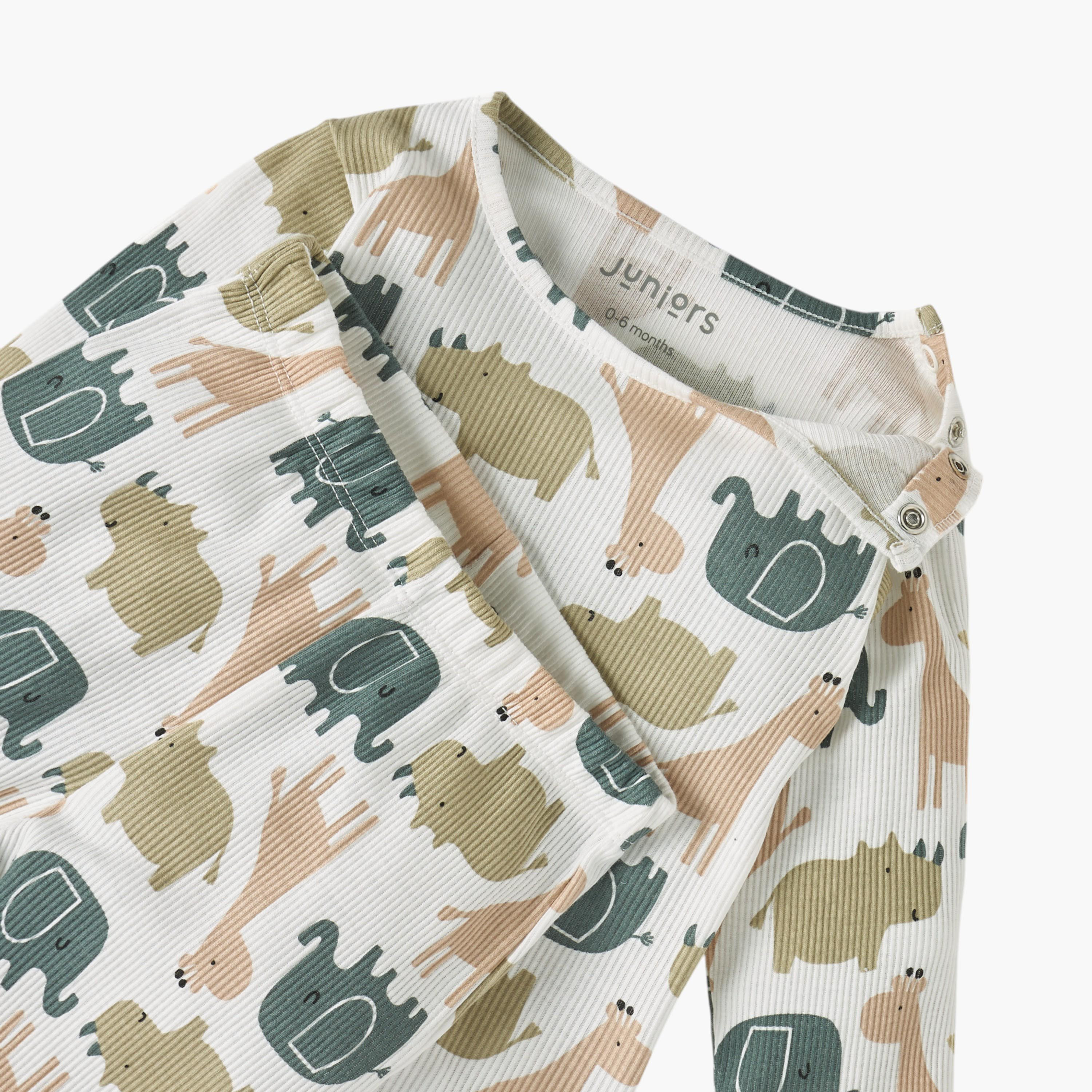 طقم بنطلون بيجاما وتيشيرت بأكمام طويلة وطبعات من جونيورز-baby-girls-clothing-nightwear-pyjamasets-image-5