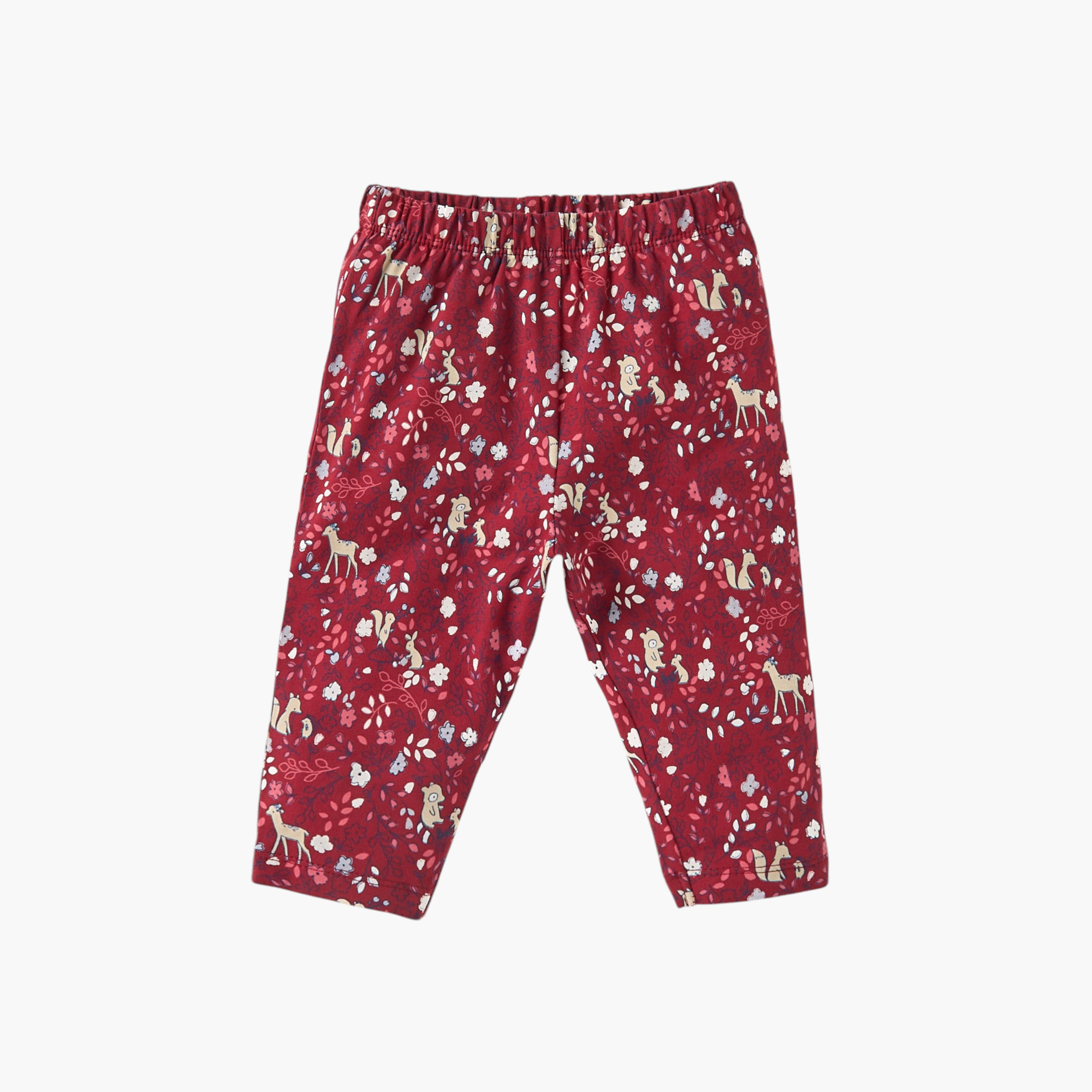 طقم تيشيرت بأكمام طويلة وطبعات مع بنطلون بيجاما من جونيورز-baby-girls-clothing-nightwear-pyjamasets-image-3