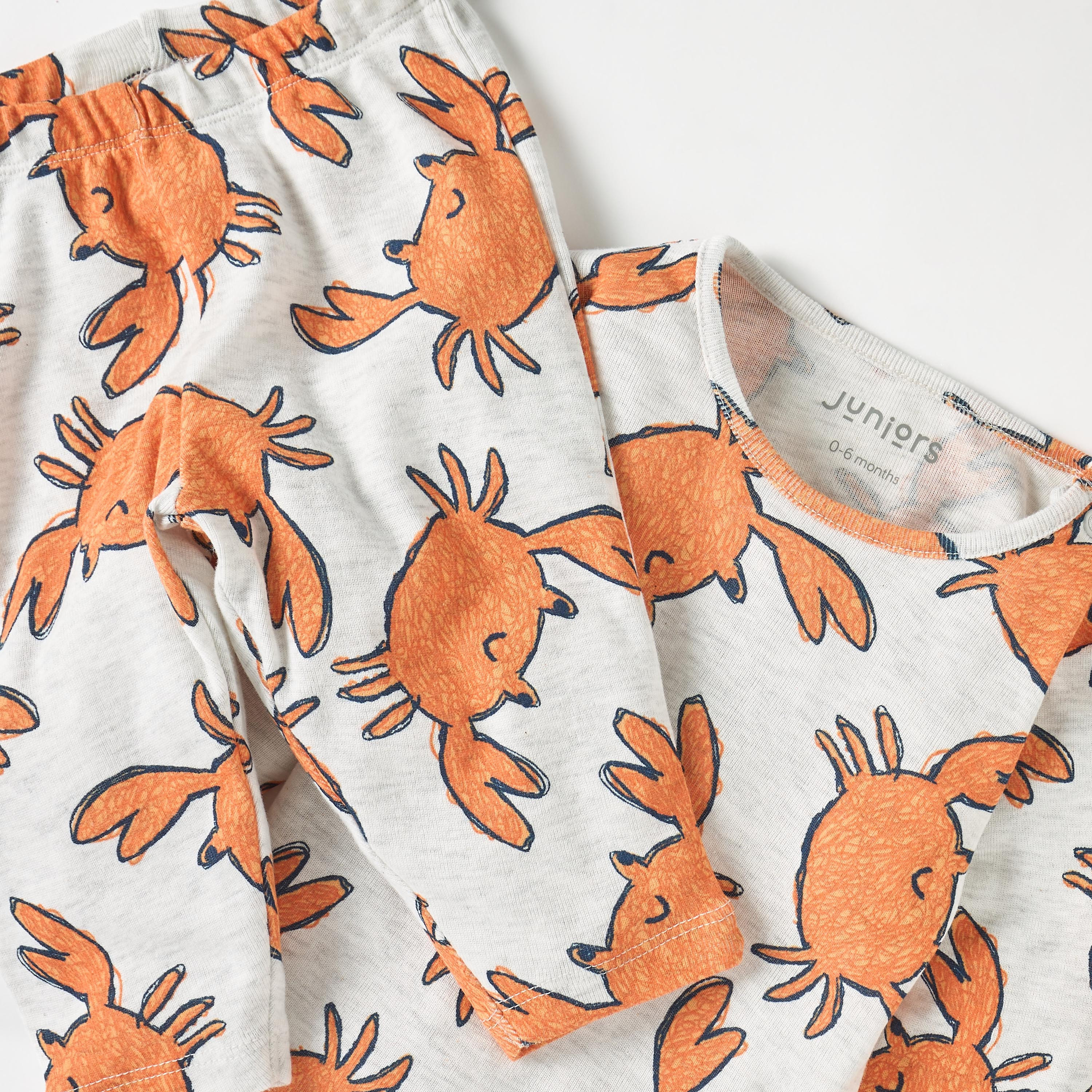 Juniors All-Over Crab Print T-shirt and Pyjama Set-baby-girls-clothing-nightwear-pyjamasets-image-4