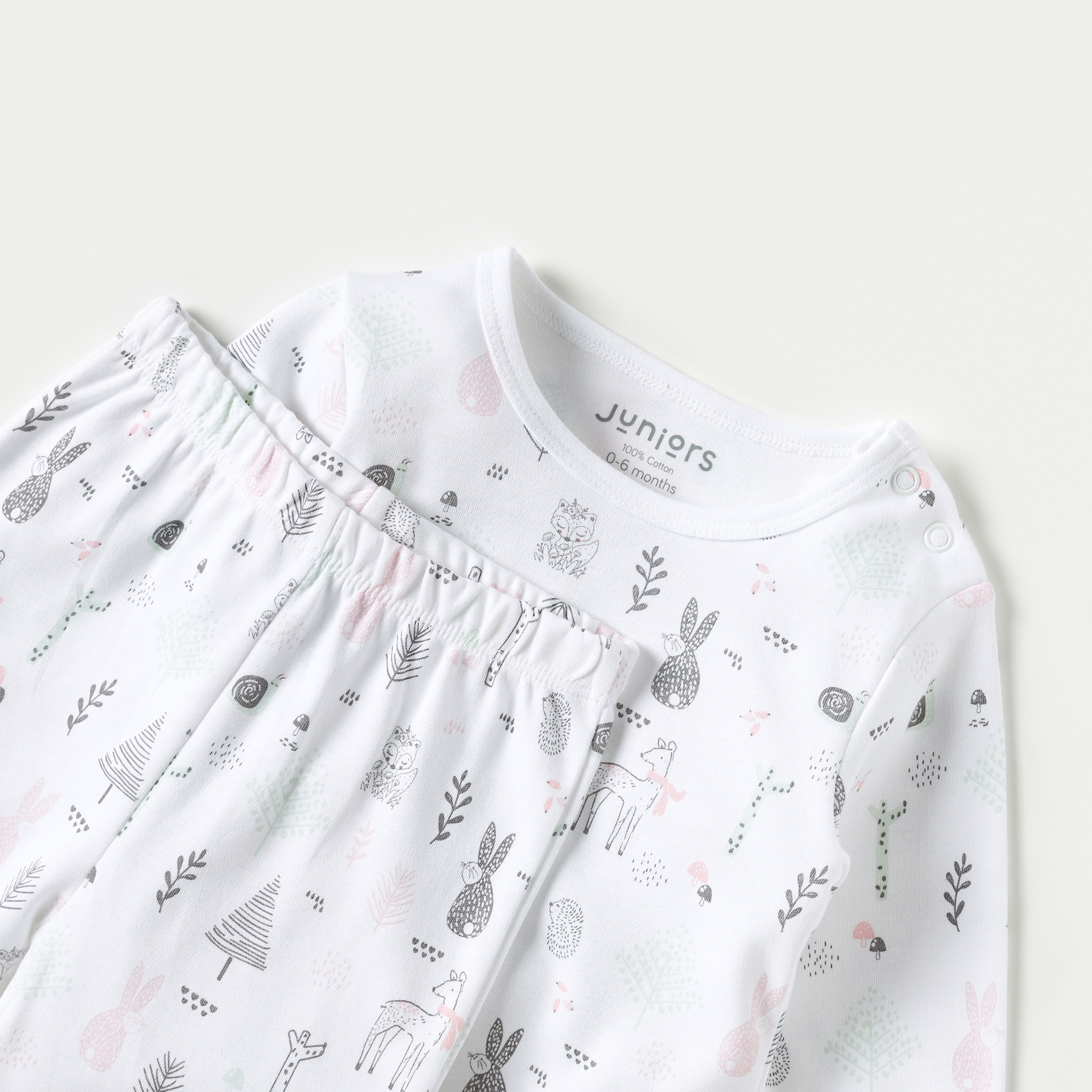Juniors All-Over Print T-shirt and Pyjama Set-baby-girls-clothing-nightwear-pyjamasets-image-4