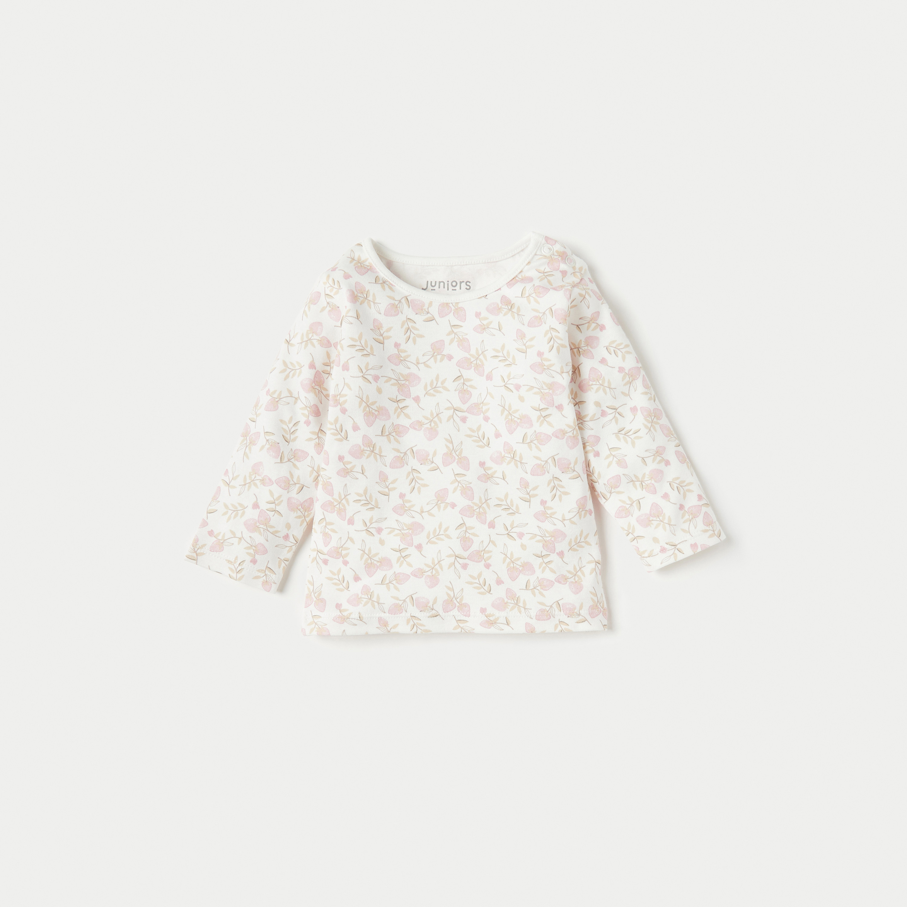 Juniors All-Over Floral Print Cotton T-shirt and Pyjama Set-baby-girls-clothing-nightwear-pyjamasets-image-2