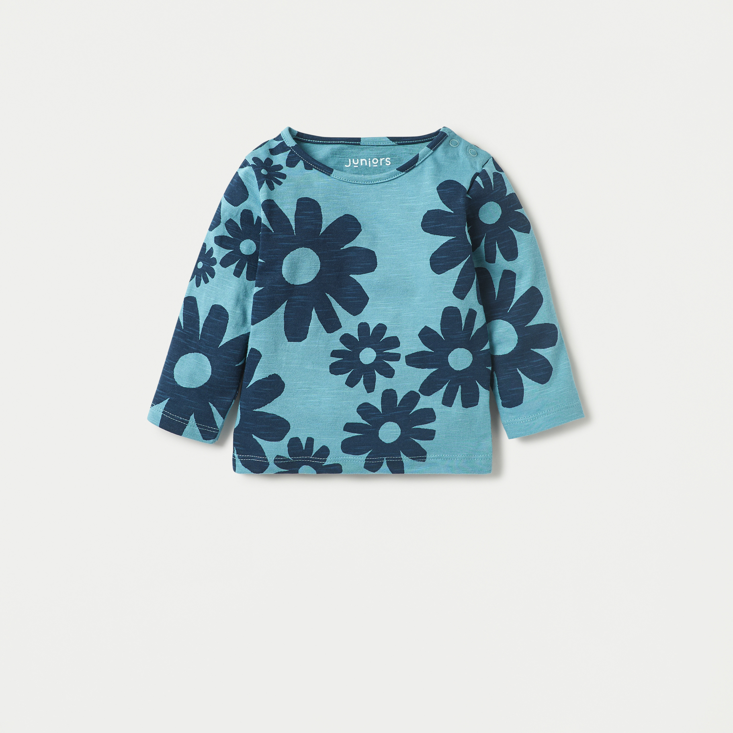 Juniors Floral Print Long Sleeves T-shirt and Pyjama Set-baby-boys-clothing-nightwear-pyjamasets-image-2