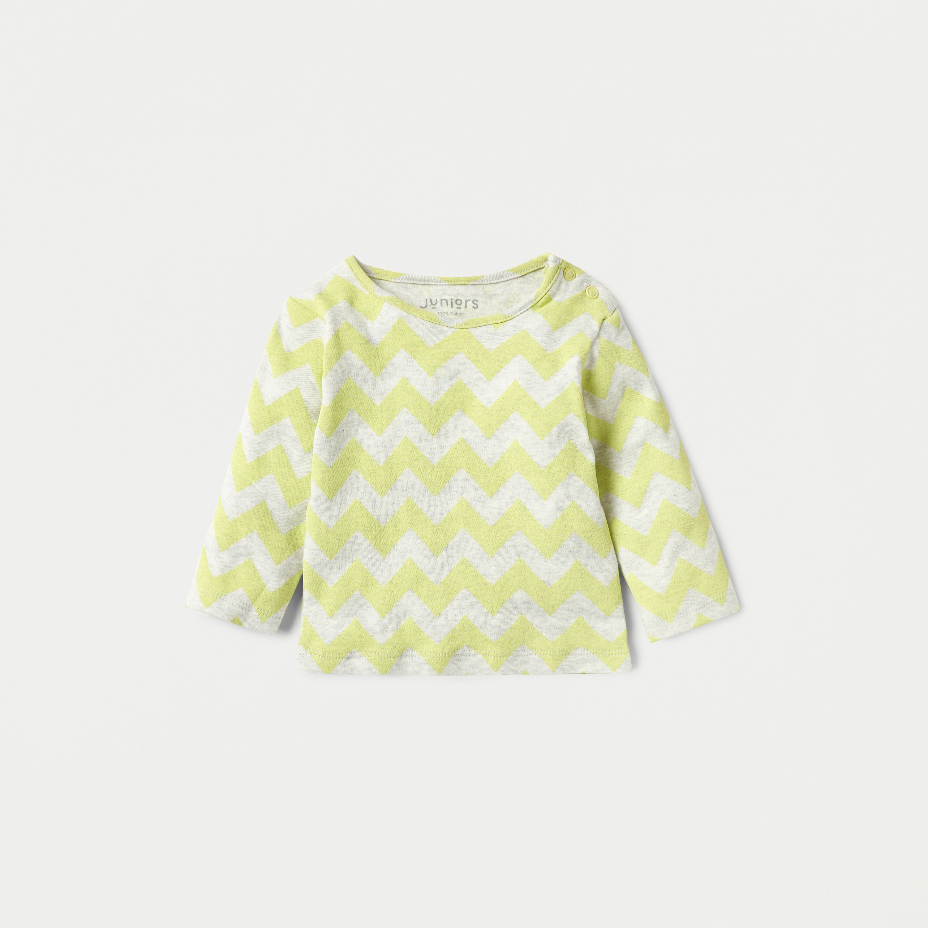 Juniors Zig Zag Print T-shirt and Pyjama Set-baby-girls-clothing-nightwear-pyjamasets-image-2