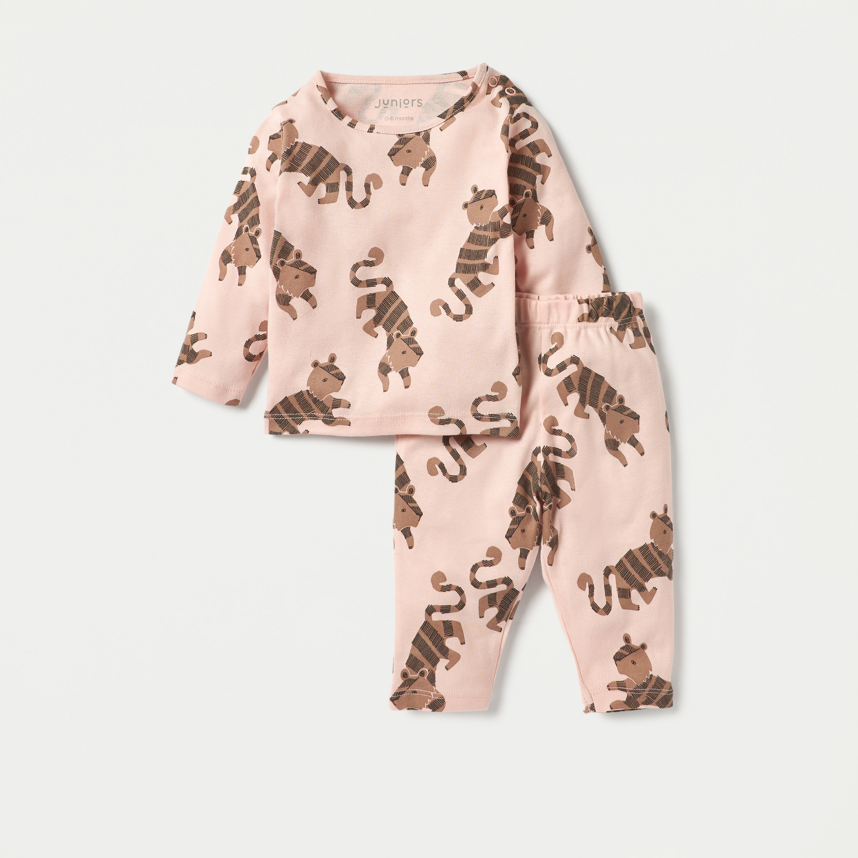 Juniors Printed T-shirt and Pyjama Set-baby-boys-clothing-nightwear-pyjamasets-image-1