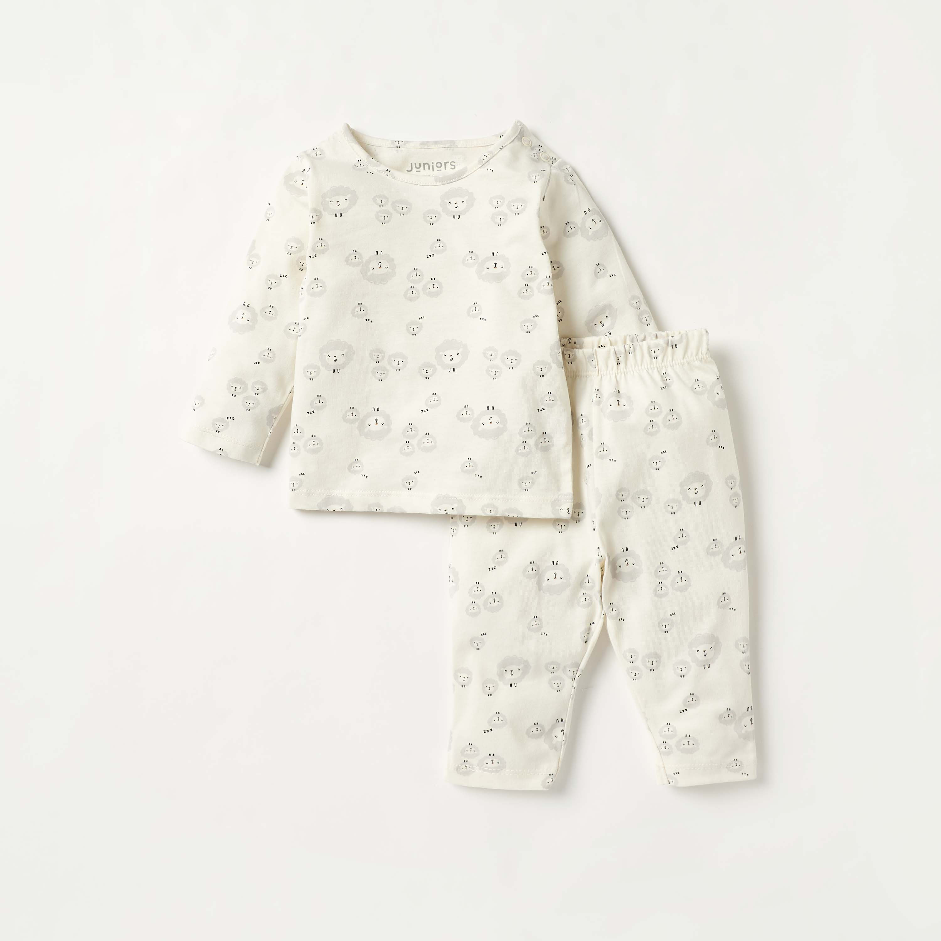 Juniors Animal Print T-shirt and Pyjama Set-baby-boys-clothing-nightwear-pyjamasets-image-1