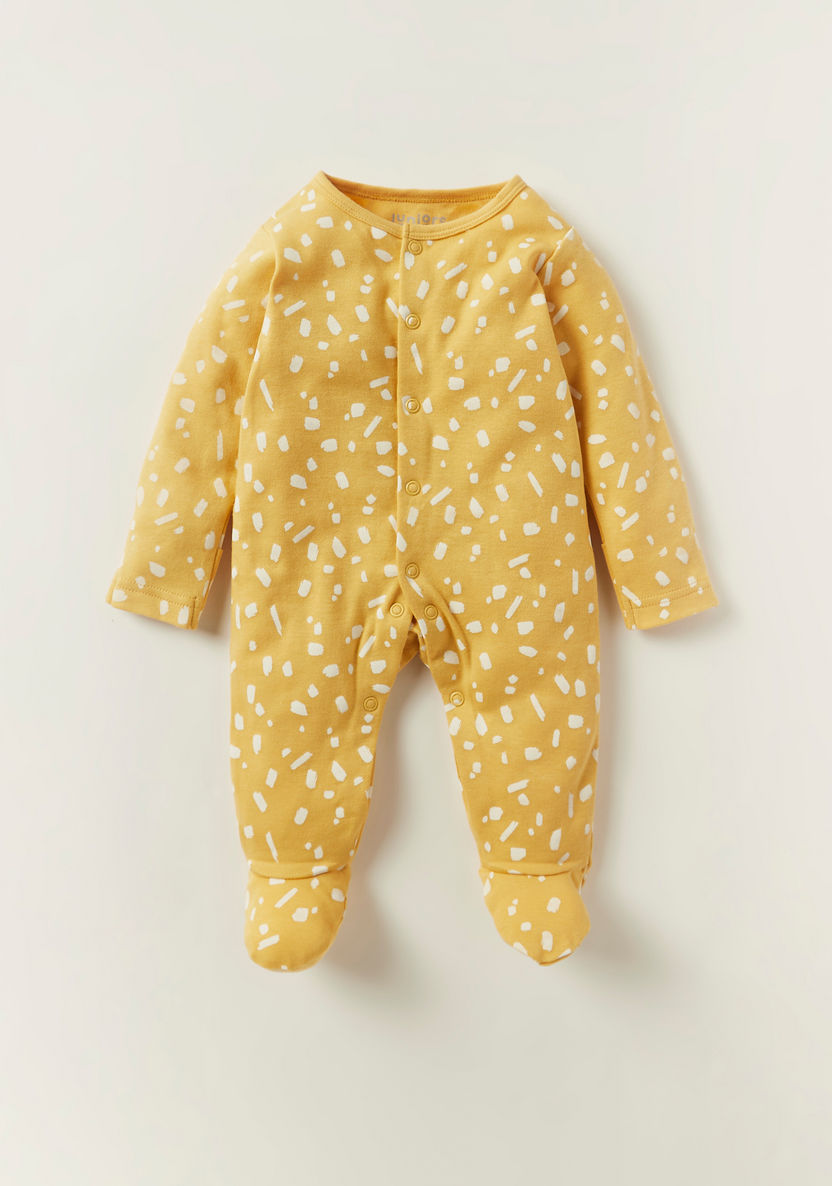 Juniors All Over Print Closed Feet Sleepsuit with Long Sleeves-Sleepsuits-image-0