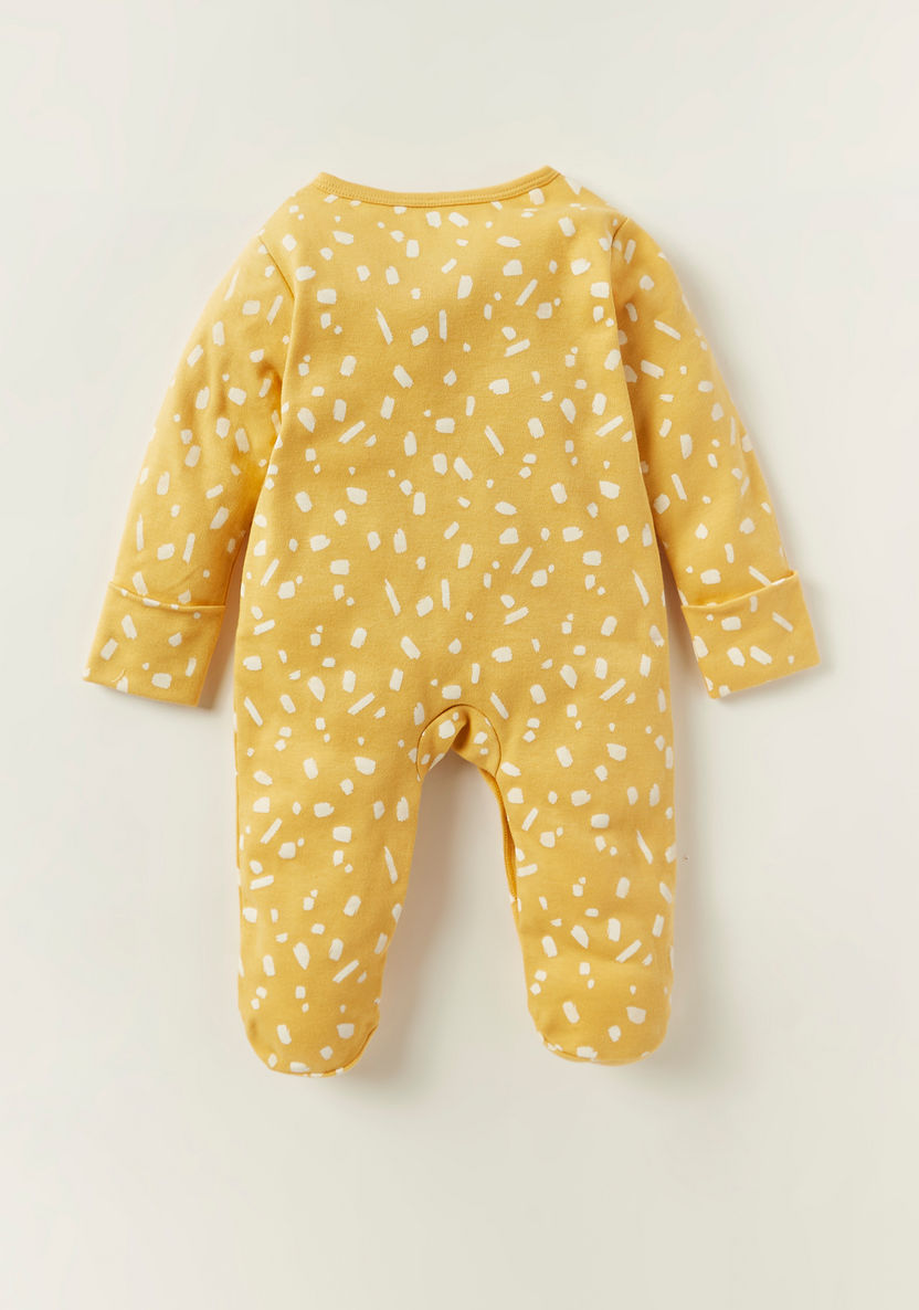 Juniors All Over Print Closed Feet Sleepsuit with Long Sleeves-Sleepsuits-image-3