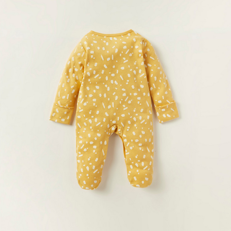Juniors All Over Print Closed Feet Sleepsuit with Long Sleeves
