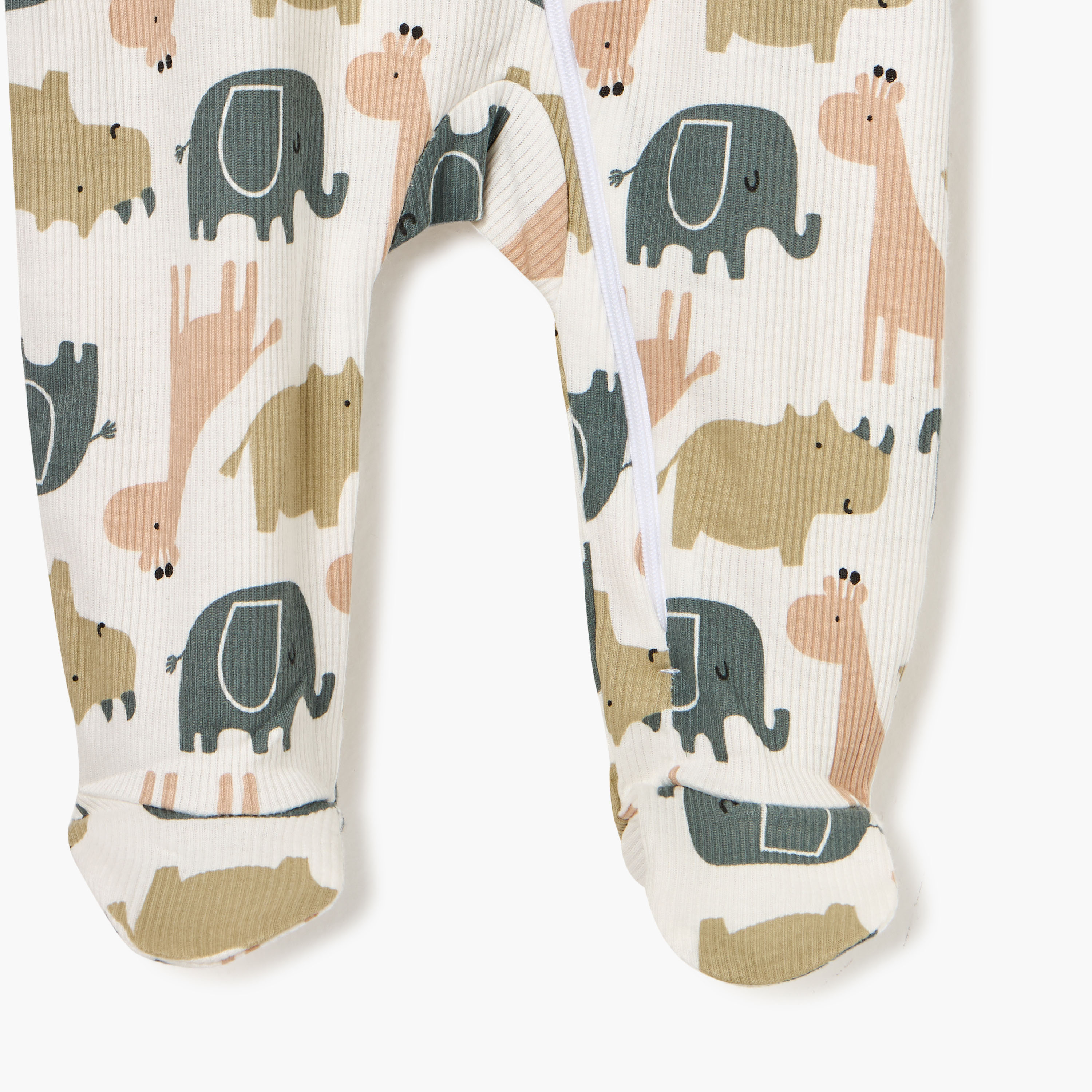 Juniors Animal Print Sleepsuit with Long Sleeves and Zip Closure-baby-boys-clothing-nightwear-sleepsuits-image-4