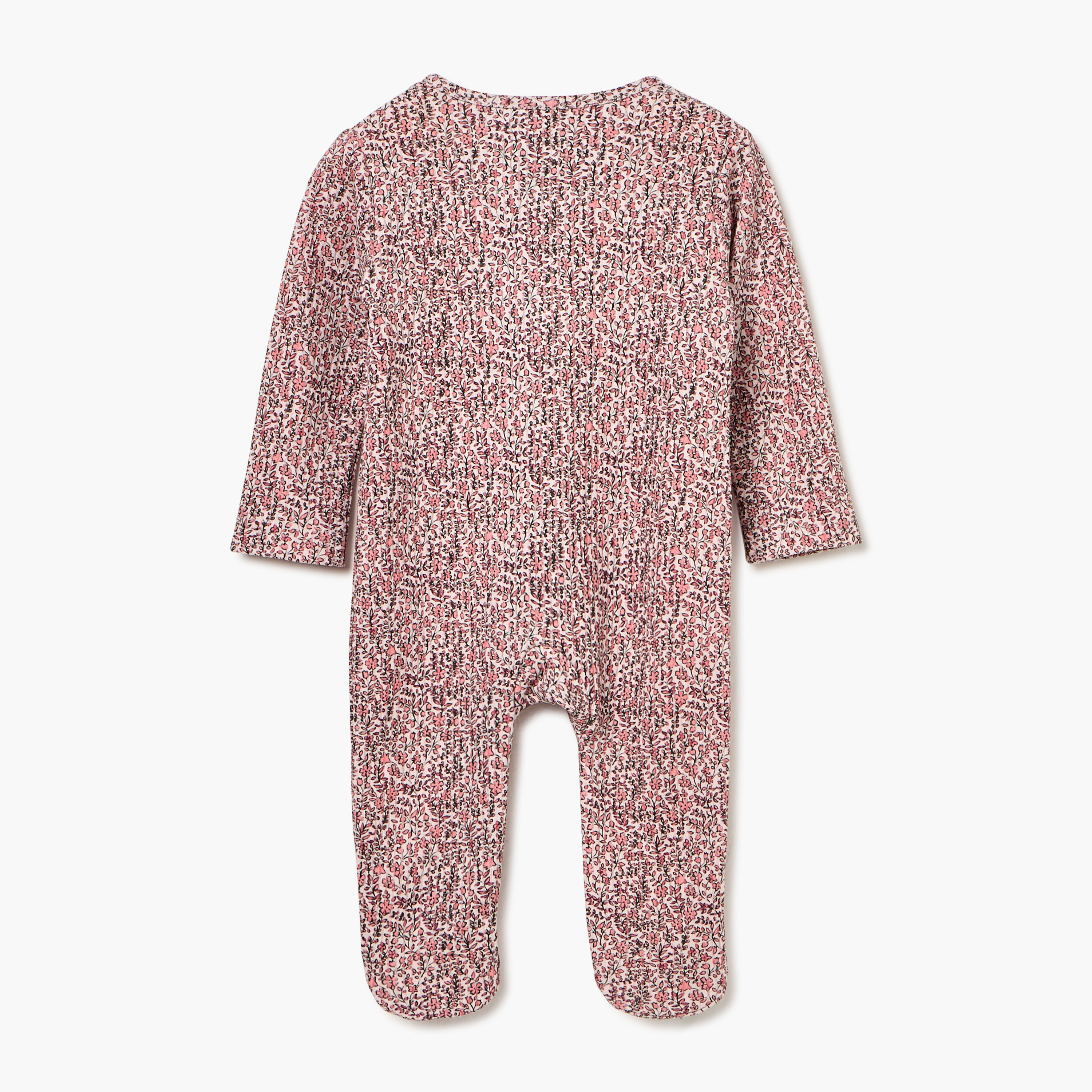 Juniors Dinosaur Print Sleepsuit with Long Sleeves and Zip Closure-baby-boys-clothing-nightwear-sleepsuits-image-3
