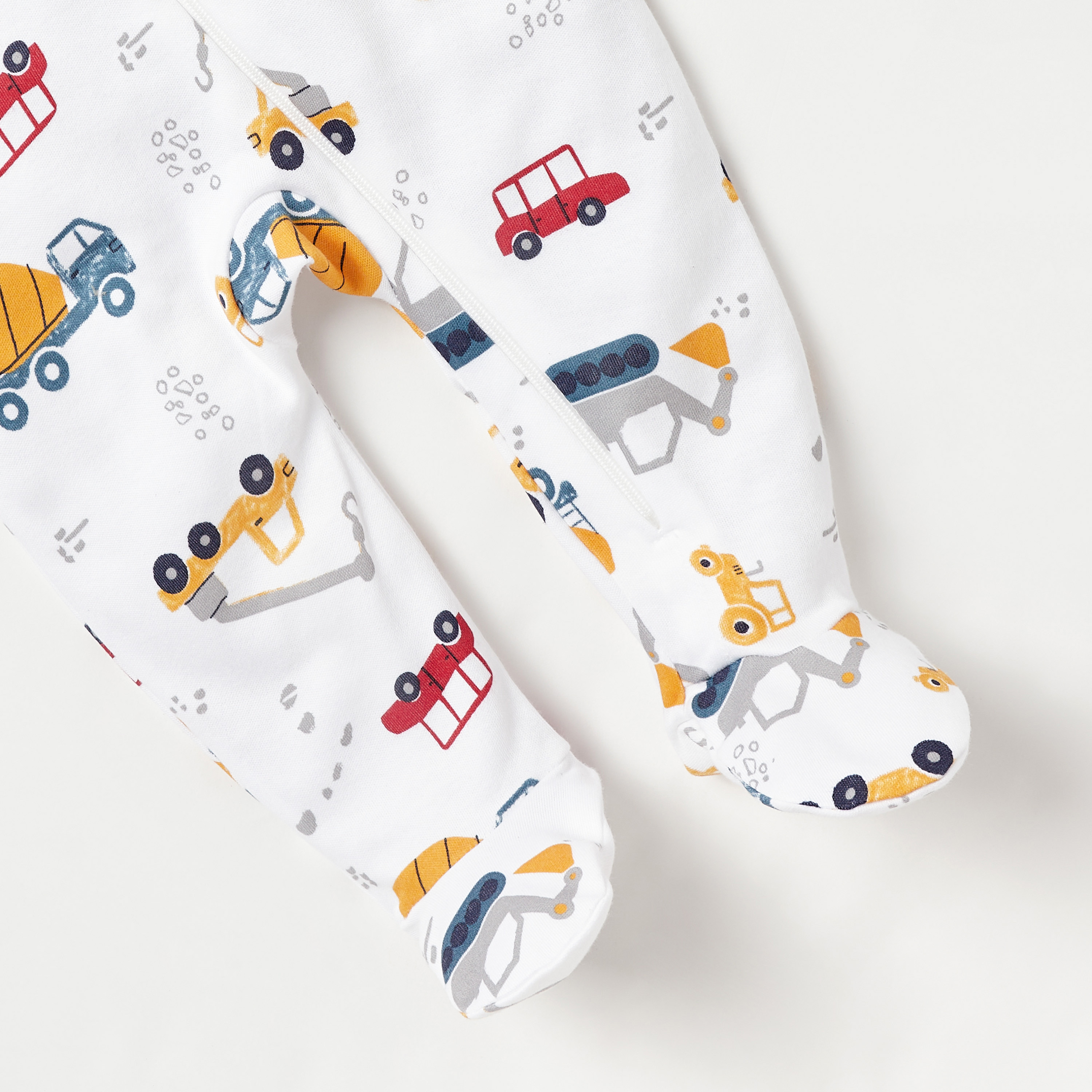 Juniors All-Over Vehicle Print Sleepsuit with Long Sleeves-baby-boys-clothing-nightwear-sleepsuits-image-4