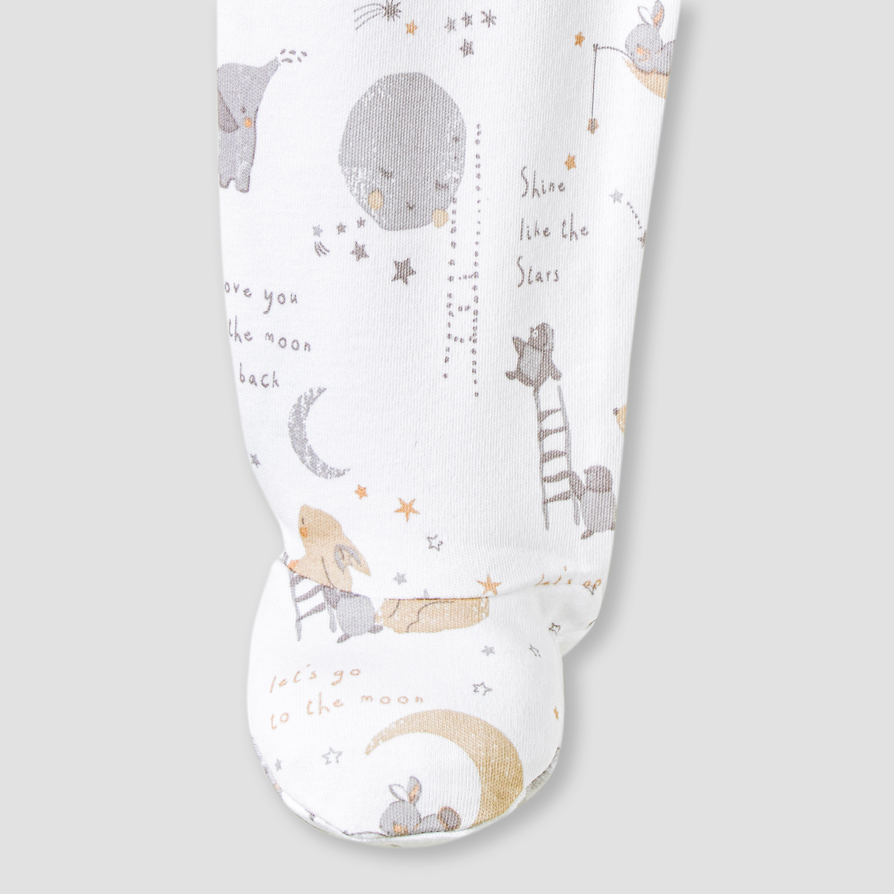Juniors Round Neck Sleepsuit with Zip Closure - Cotton - Long Sleeves-baby-boys-clothing-nightwear-sleepsuits-image-4