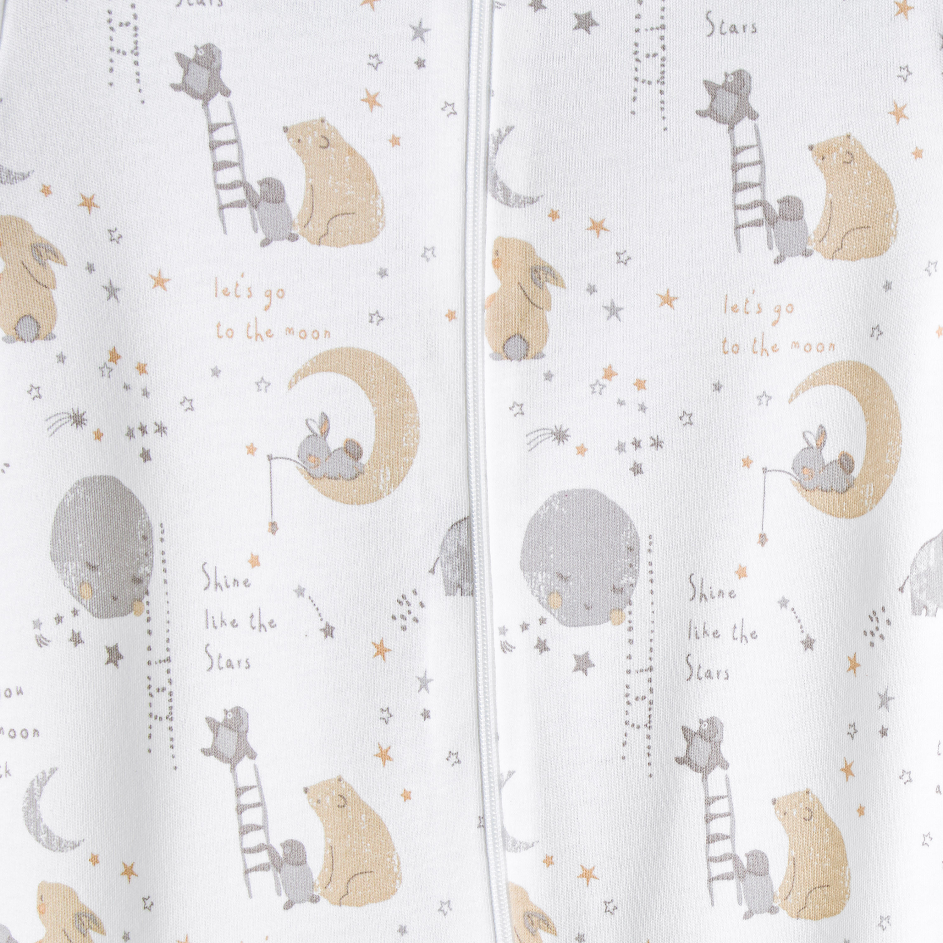 Juniors Round Neck Sleepsuit with Zip Closure - Cotton - Long Sleeves-baby-boys-clothing-nightwear-sleepsuits-image-5