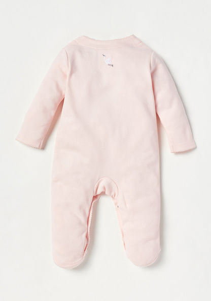 Giggles Duck Embroidered Sleepsuit with Long Sleeves-Sleepsuits-image-3