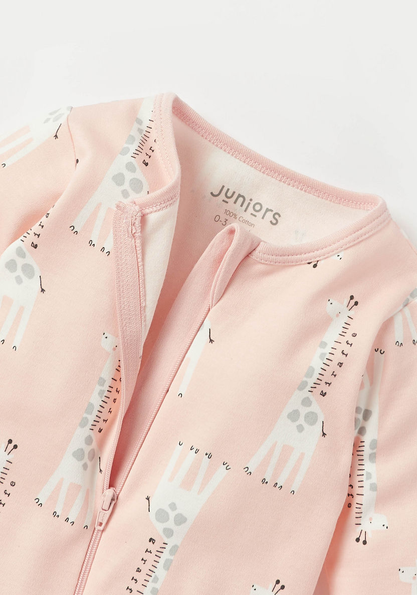 Juniors All-Over Giraffe Print Sleepsuit-Sleepsuits-image-1