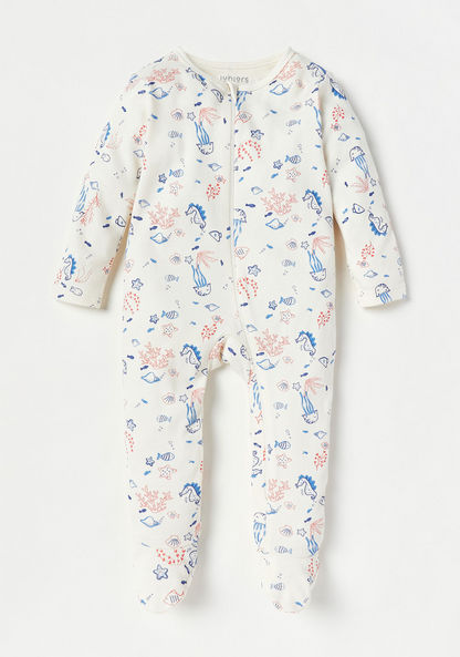 Juniors All-Over Print Closed Feet Sleepsuit with Zip Closure-Sleepsuits-image-0