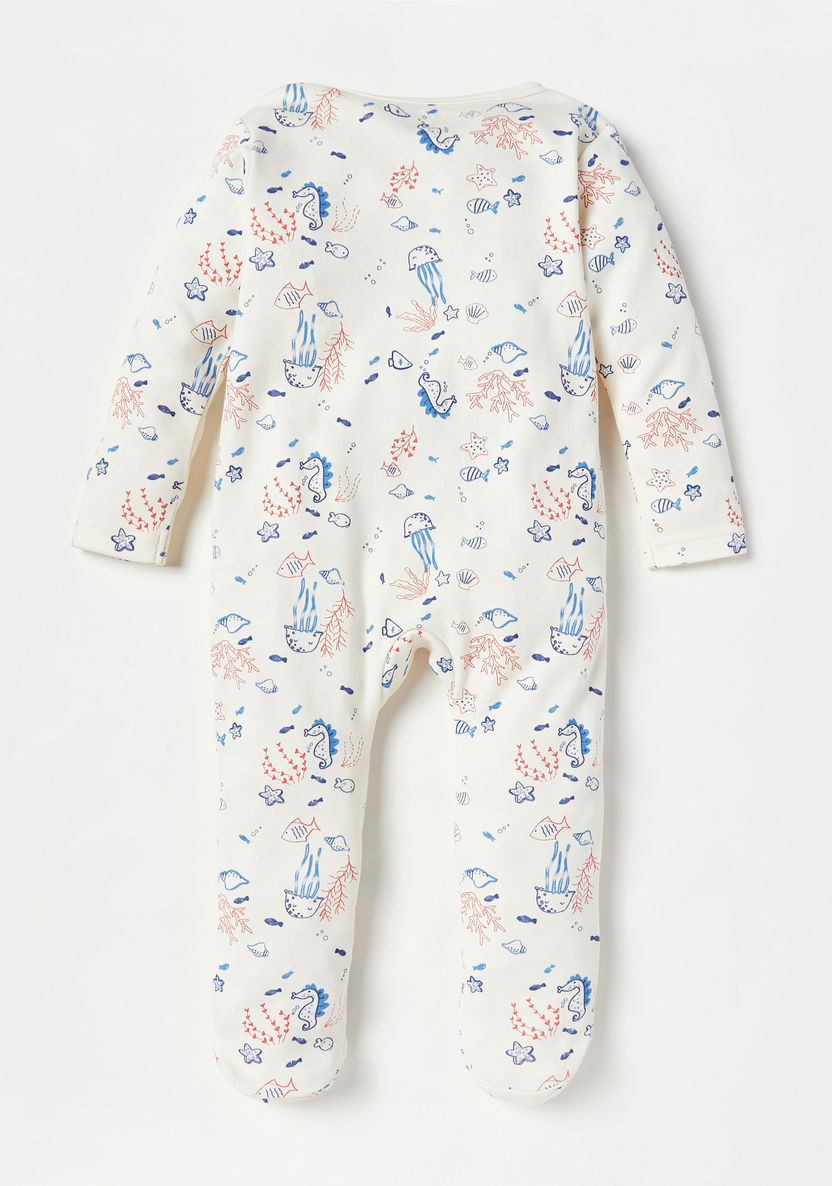 Juniors All-Over Print Closed Feet Sleepsuit with Zip Closure-Sleepsuits-image-3
