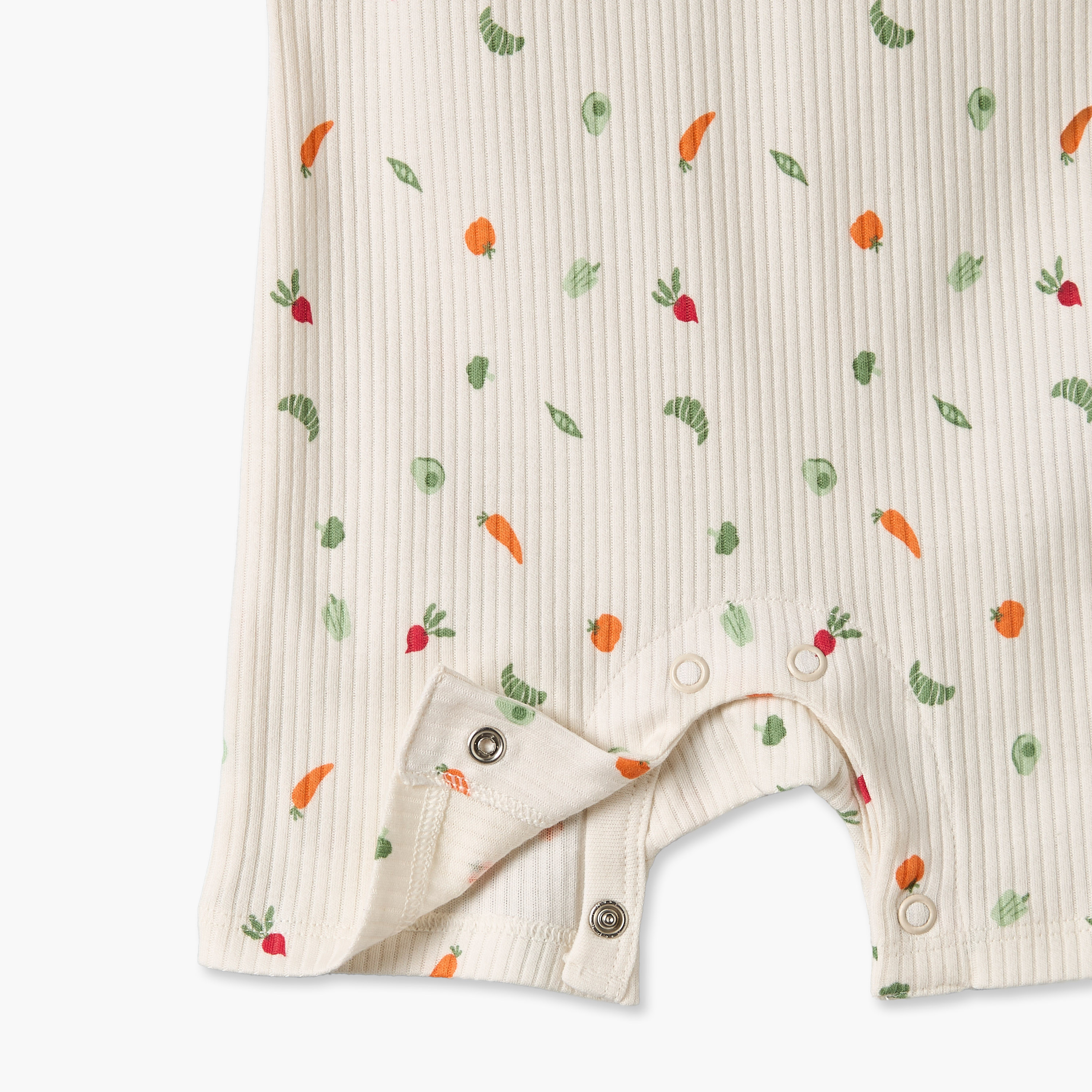 Juniors Round Neck Short Sleeves Romper with Vegetable Print-baby-boys-clothing-rompers-image-5